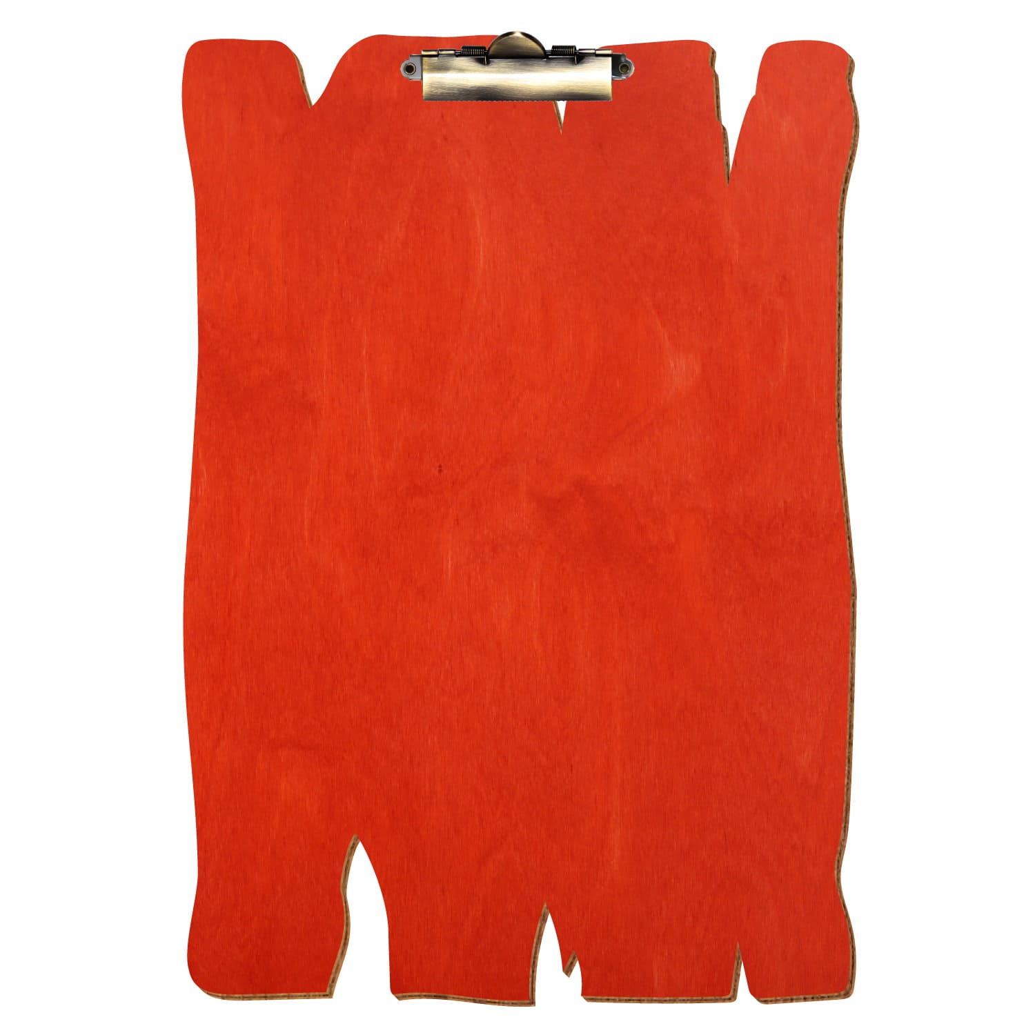 Klemmbrett Holzbrettform Scharlachrot A3 hochkant Zahnklemme antik