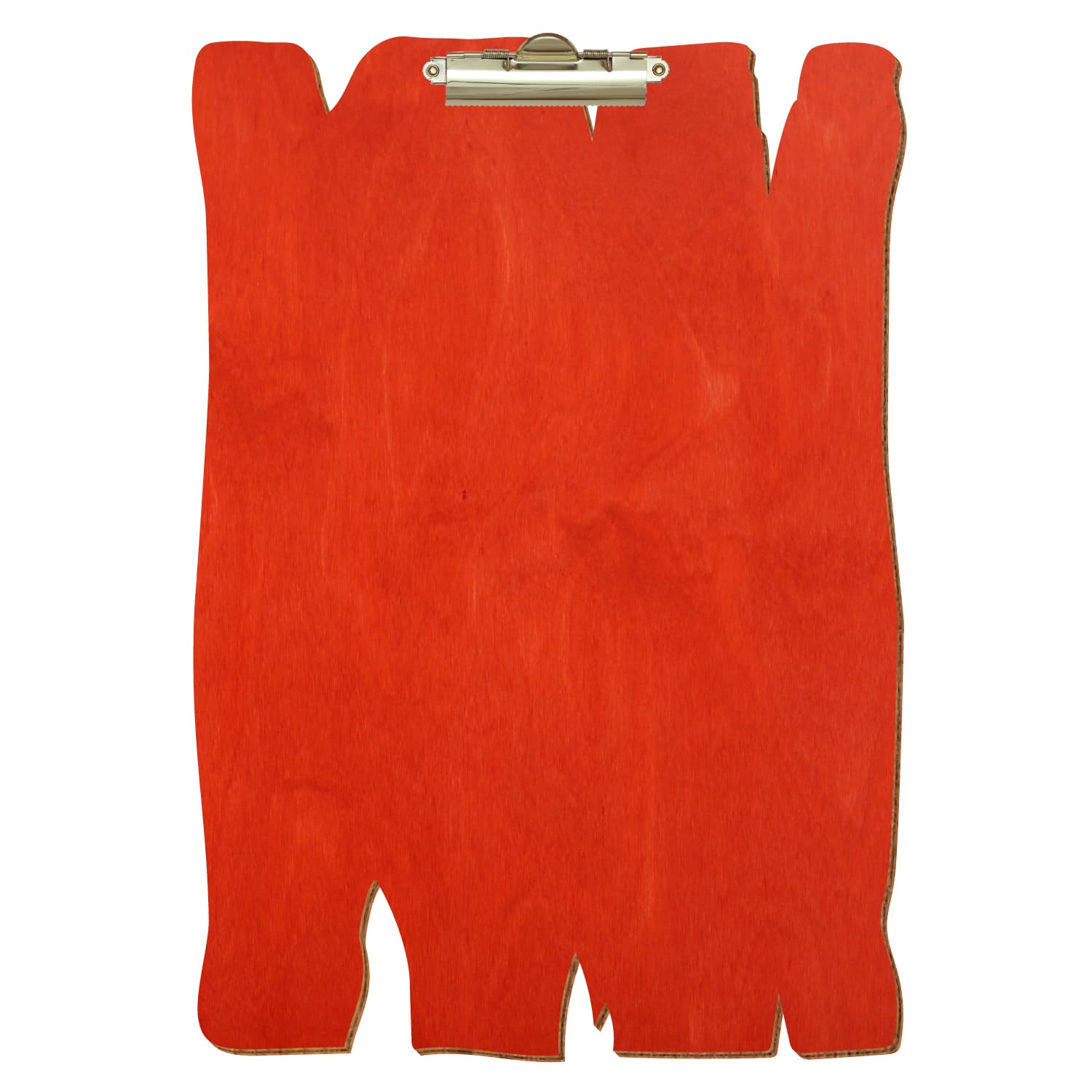 Klemmbrett Holzbrettform Scharlachrot A3 hochkant Zahnklemme gold