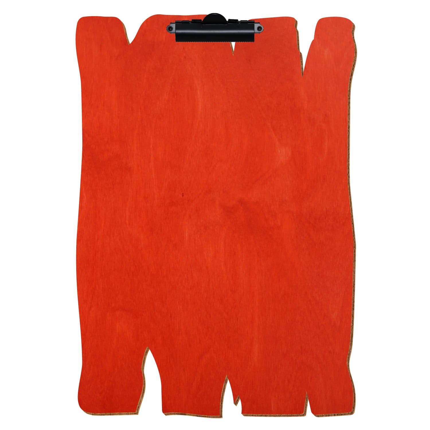 Klemmbrett Holzbrettform Scharlachrot A3 hochkant Zahnklemme schwarz