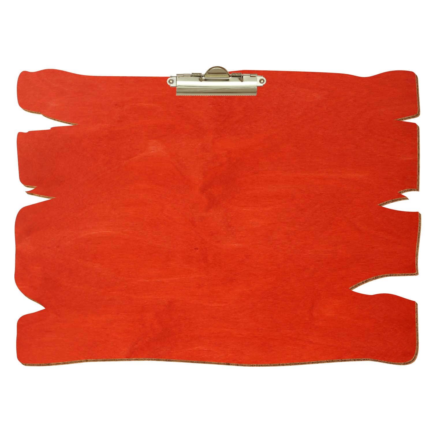 Klemmbrett Holzbrettform Scharlachrot A3 querkant Zahnklemme gold