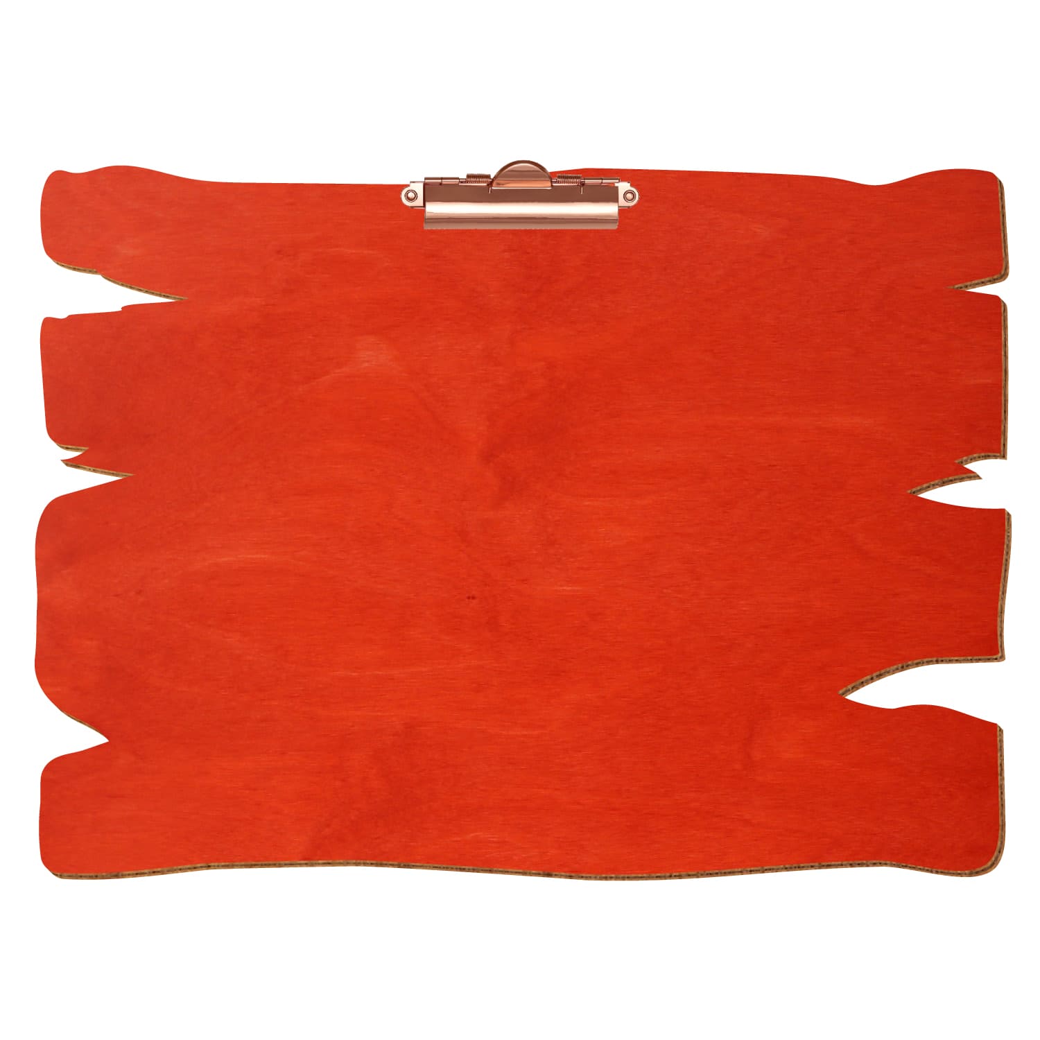 Klemmbrett Holzbrettform Scharlachrot A3 querkant Zahnklemme roségold