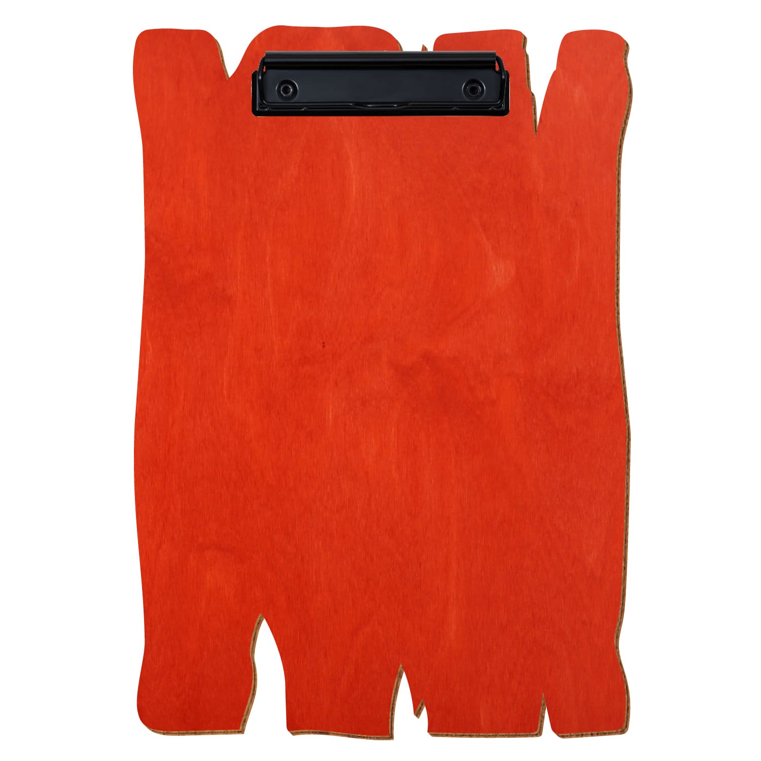 Klemmbrett Holzbrettform Scharlachrot A4 hochkant Bügelklemme schwarz