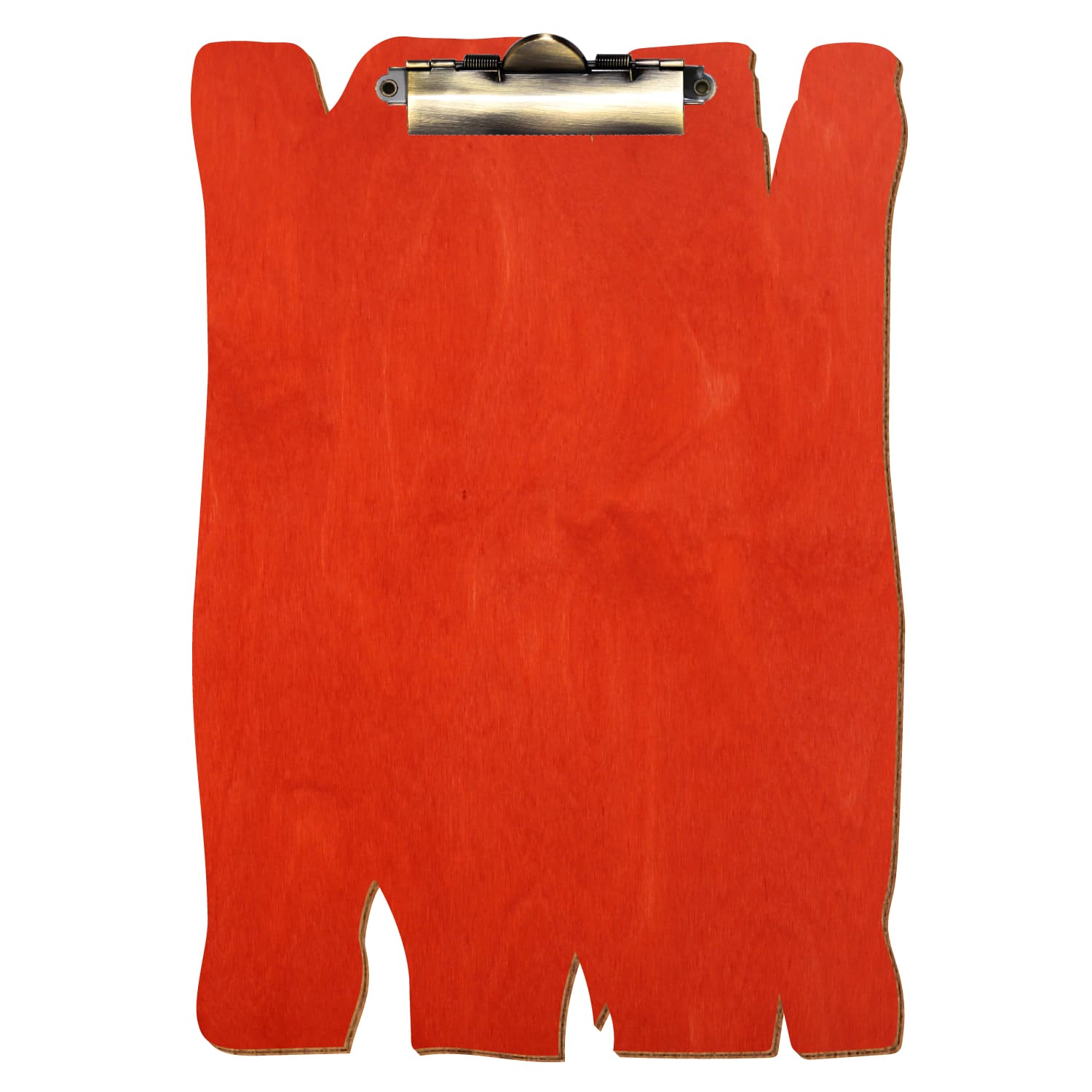 Klemmbrett Holzbrettform Scharlachrot A4 hochkant Zahnklemme antik