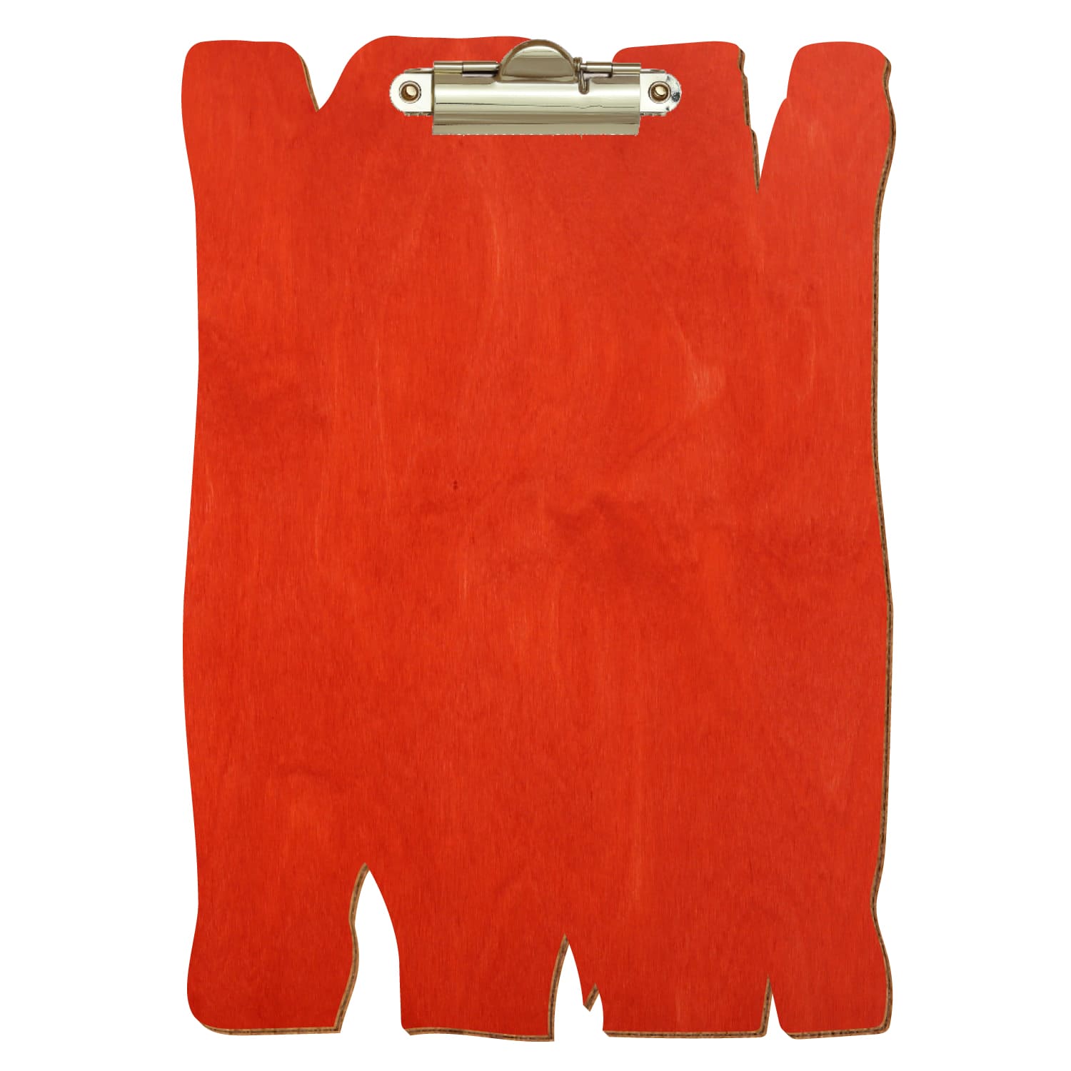 Klemmbrett Holzbrettform Scharlachrot A5 hochkant Zahnklemme gold