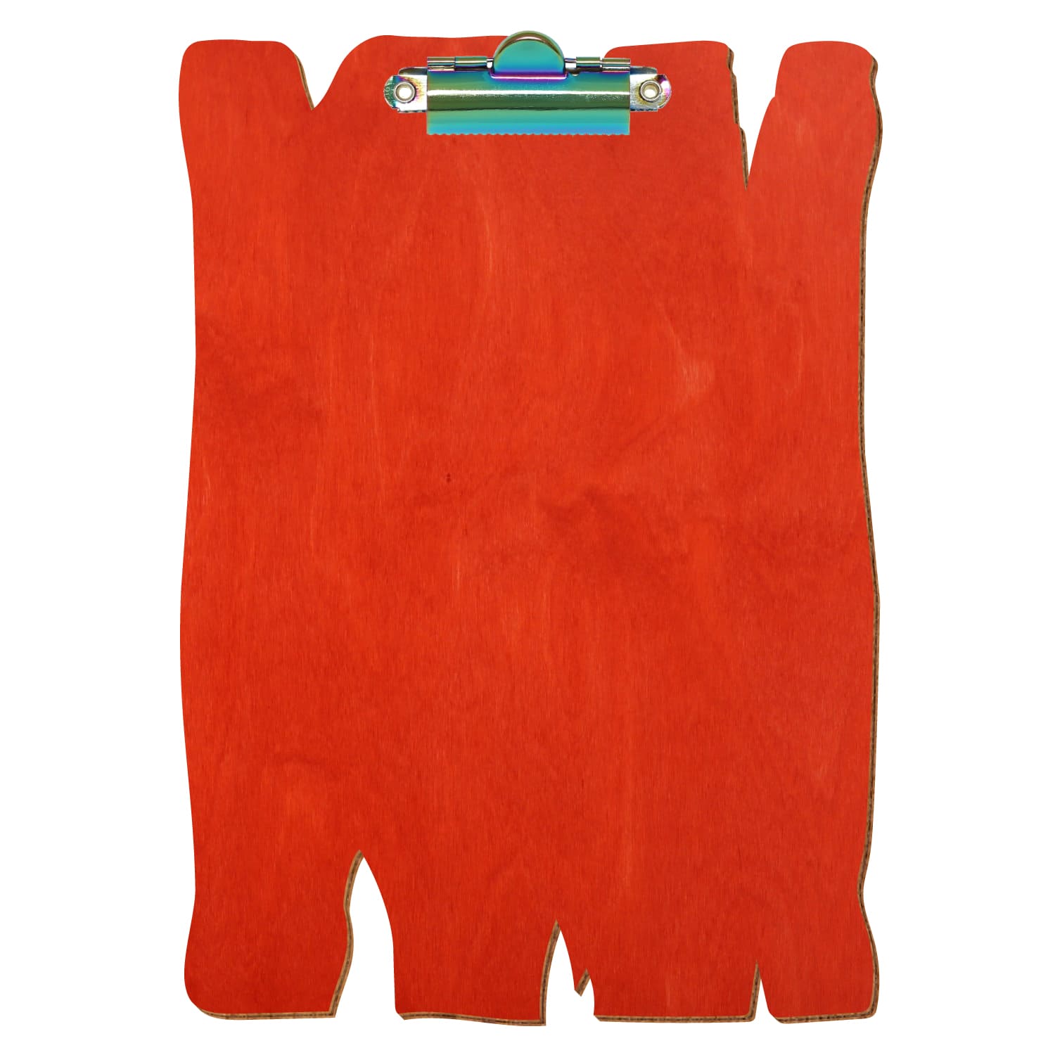 Klemmbrett Holzbrettform Scharlachrot A5 hochkant Zahnklemme Regenbogen