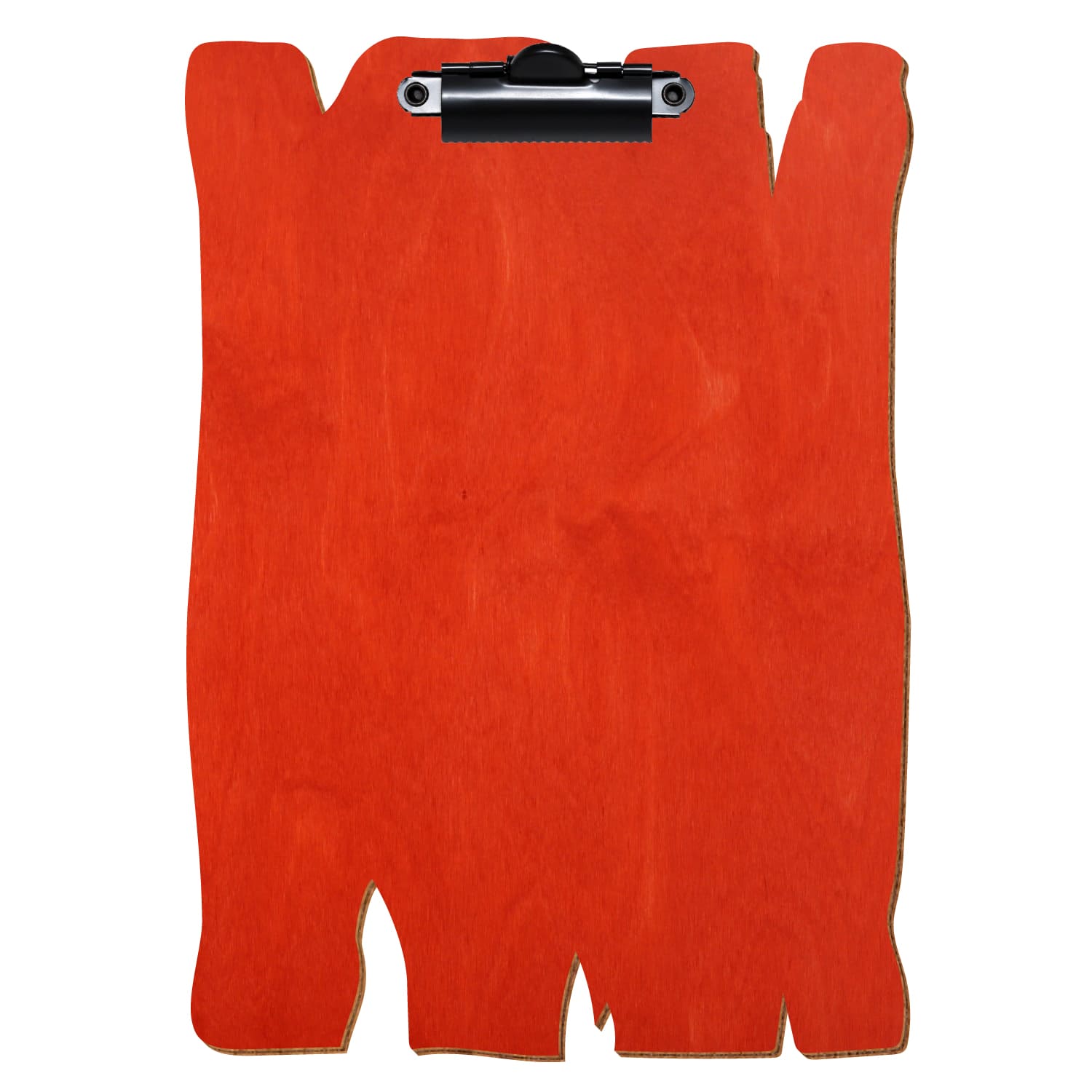 Klemmbrett Holzbrettform Scharlachrot A5 hochkant Zahnklemme schwarz
