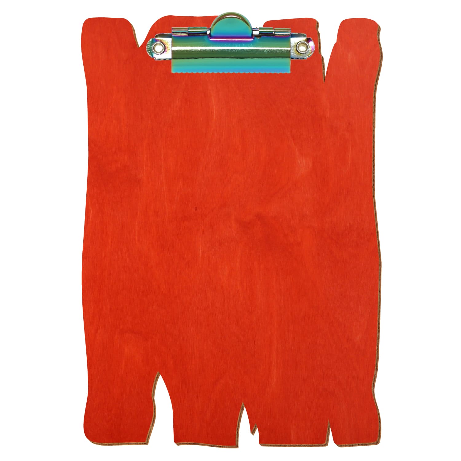 Klemmbrett Holzbrettform Scharlachrot A6 hochkant Zahnklemme Regenbogen
