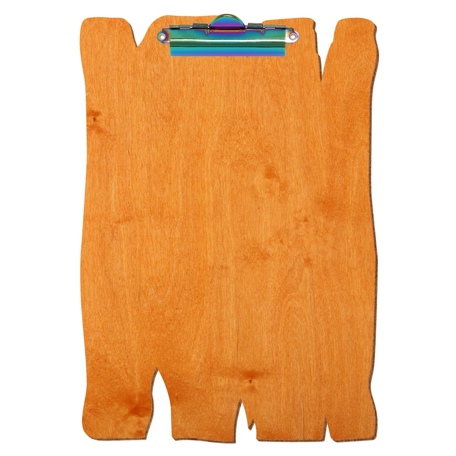 Klemmbrett Holzbrettform Toskana A4 hochkant Zahnklemme Regenbogen