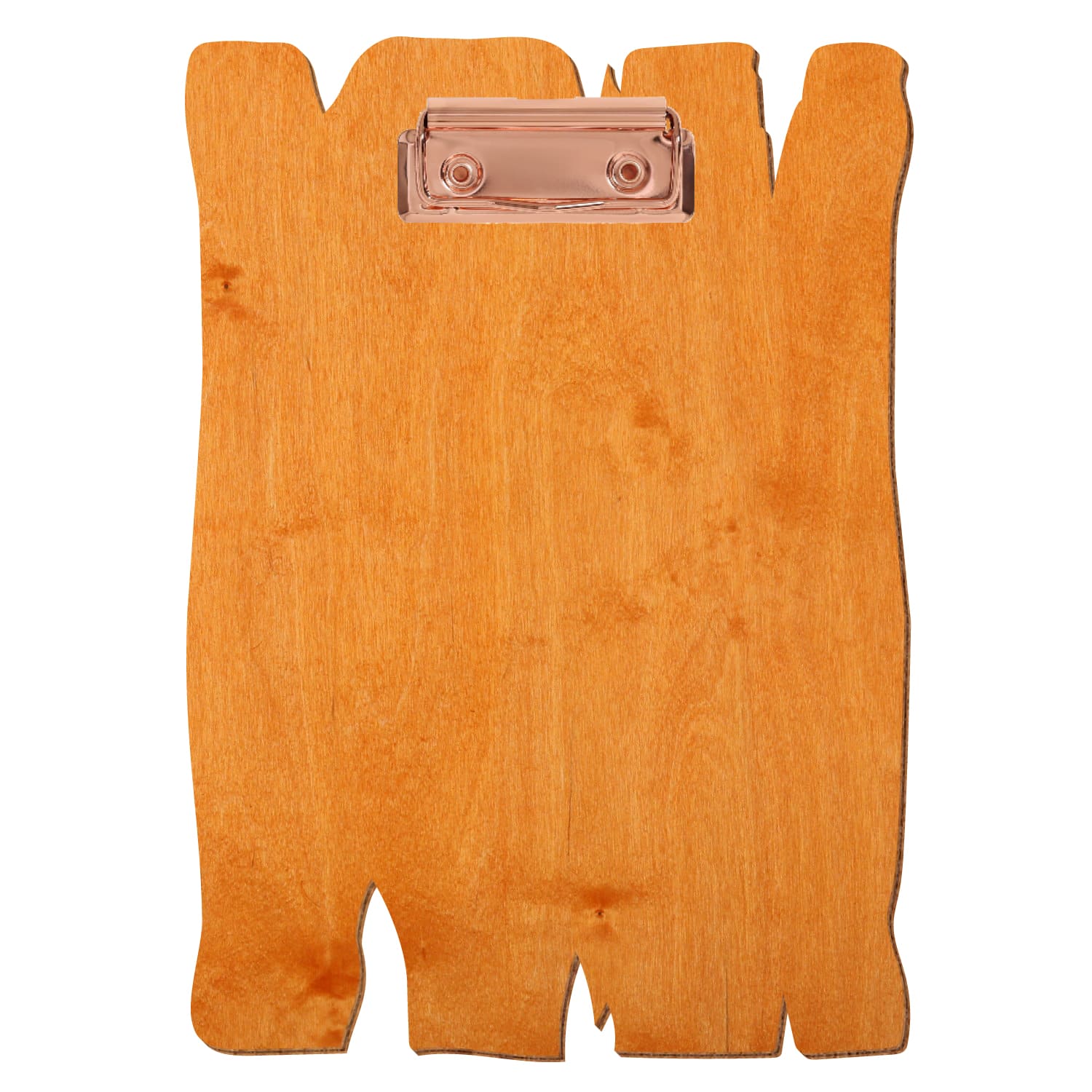 Klemmbrett Holzbrettform Toskana A5 hochkant Bügelklemme roségold