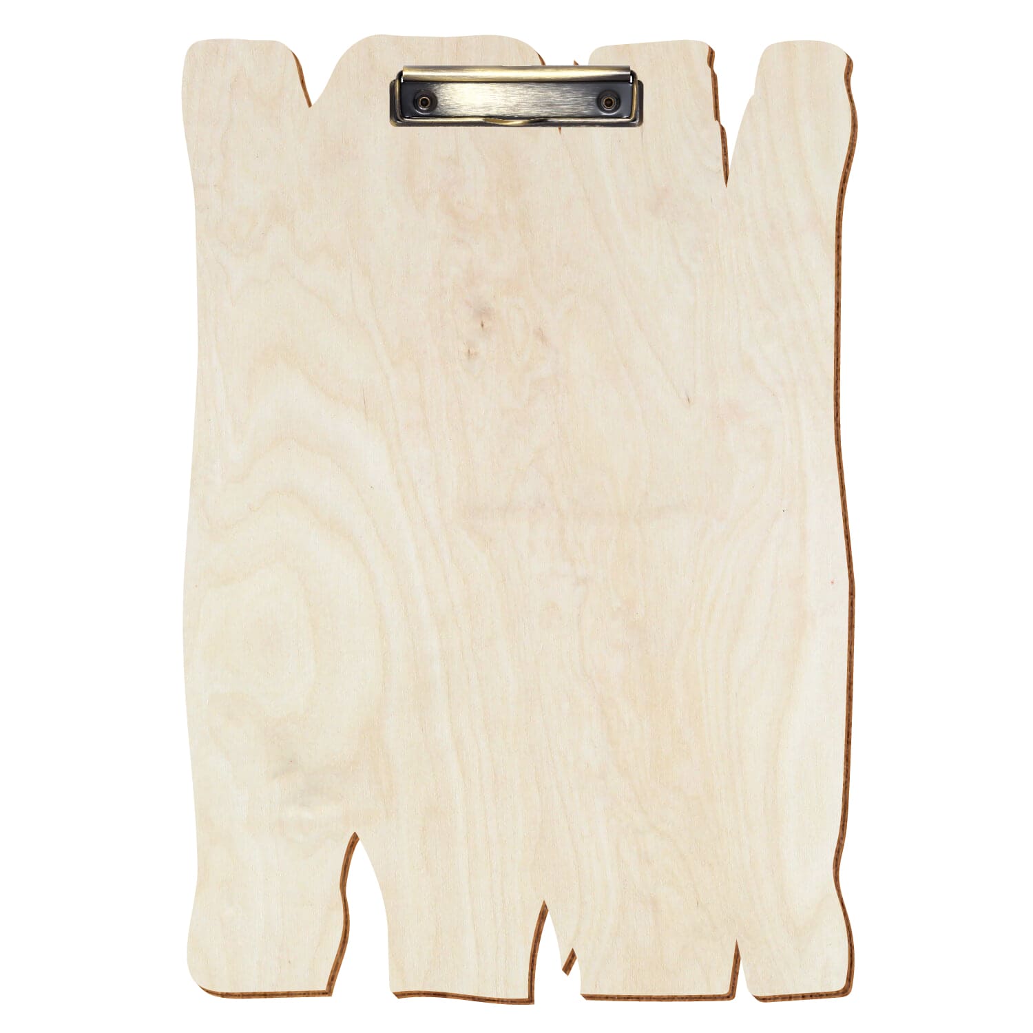 Klemmbrett Holzbrettform Birke natur A3 hochkant Bügelklemme antik