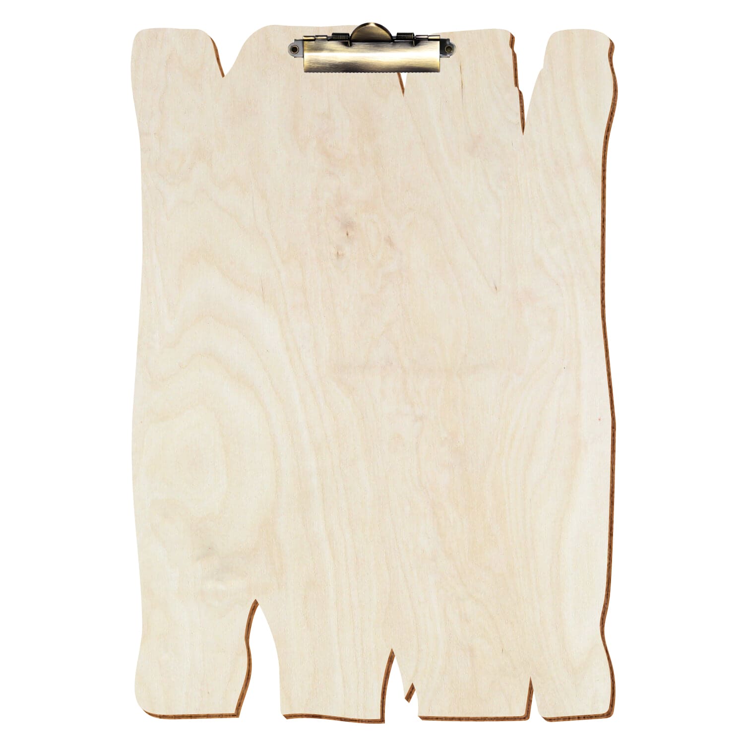 Klemmbrett Holzbrettform Birke natur A3 hochkant Zahnklemme antik