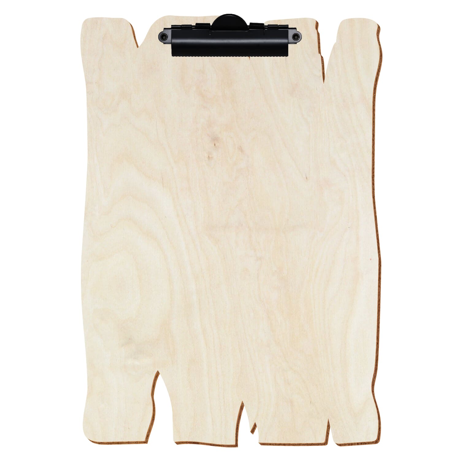Klemmbrett Holzbrettform Birke natur A4 hochkant Zahnklemme schwarz