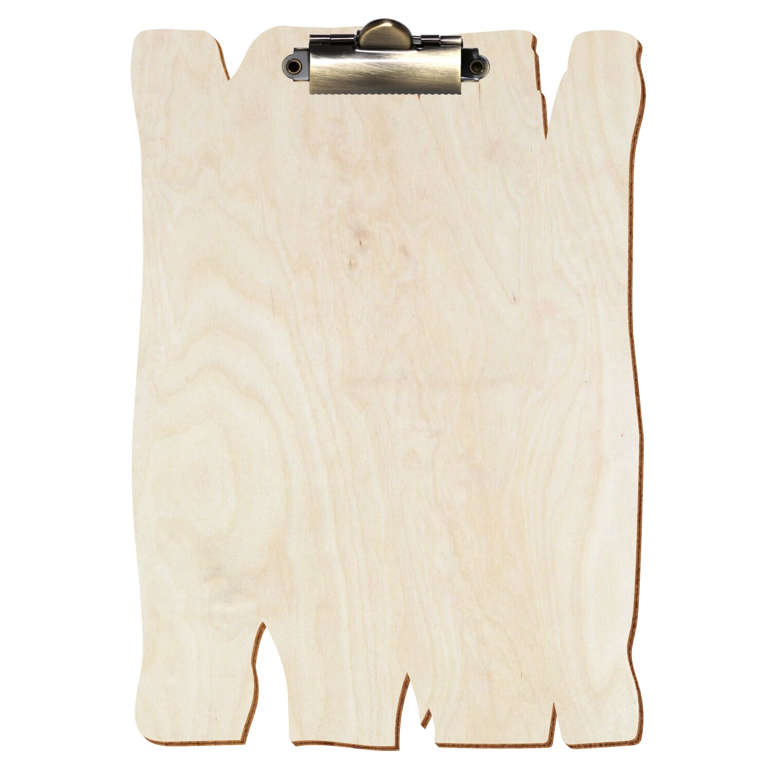 Klemmbrett Holzbrettform Birke natur A5 hochkant Zahnklemme antik