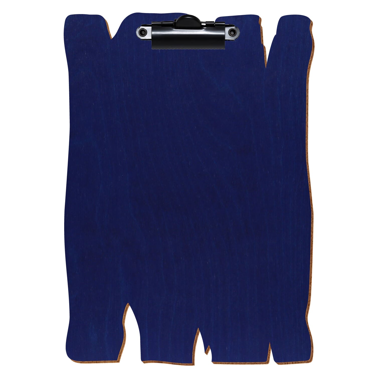 Klemmbrett Holzbrettform Dunkelblau A5 hochkant Zahnklemme schwarz