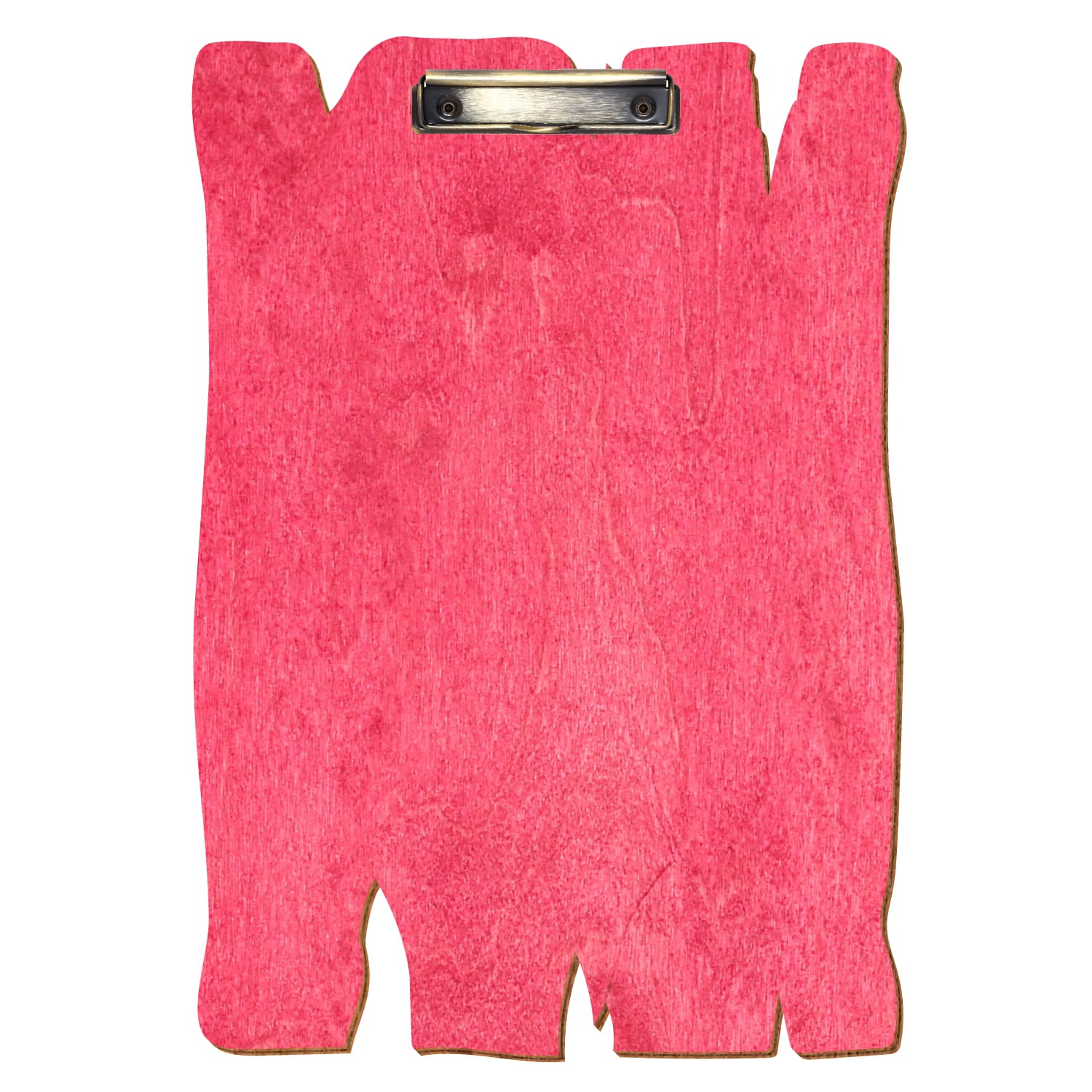 Klemmbrett Holzbrettform Dunkelpink A3 hochkant Bügelklemme antik