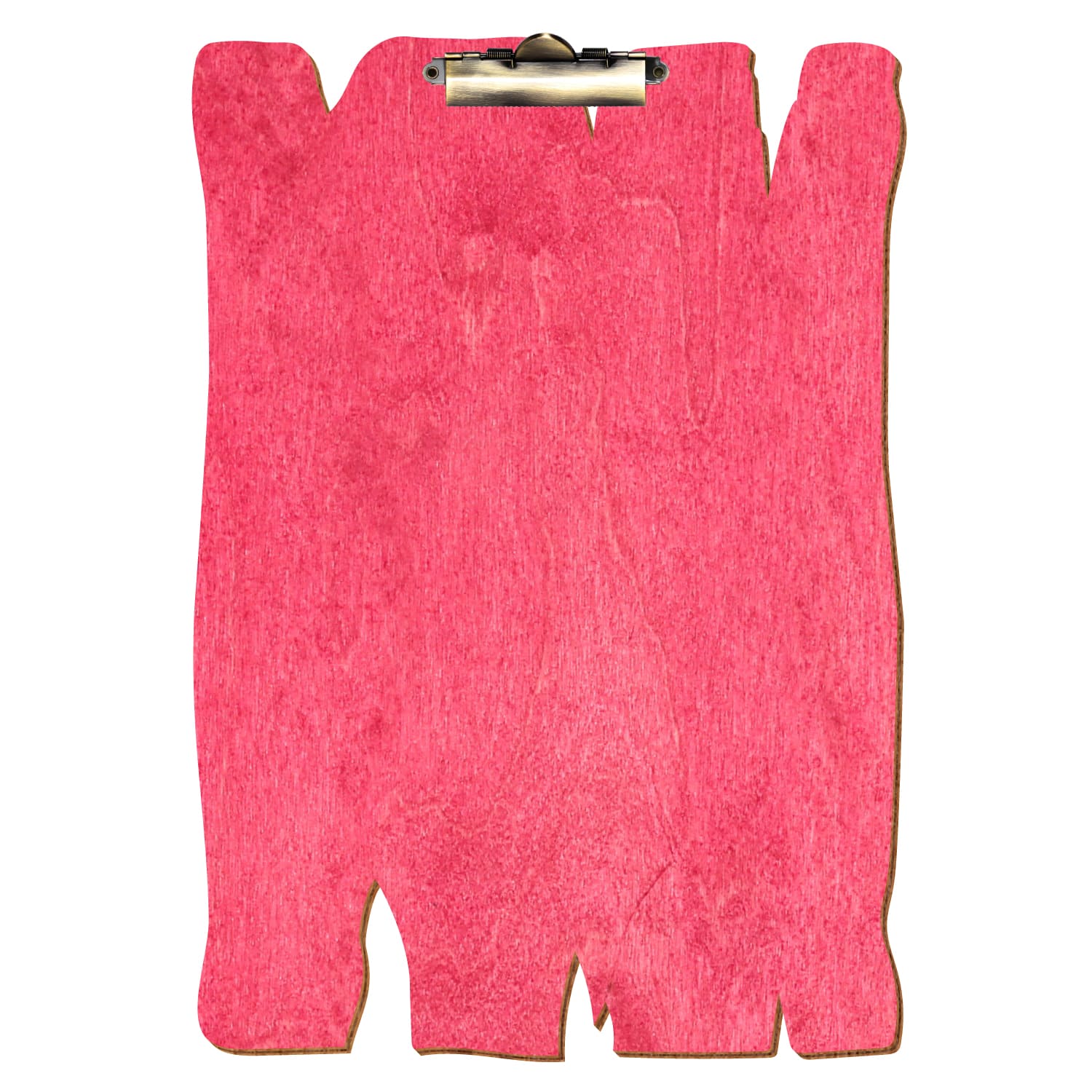 Klemmbrett Holzbrettform Dunkelpink A3 hochkant Zahnklemme antik