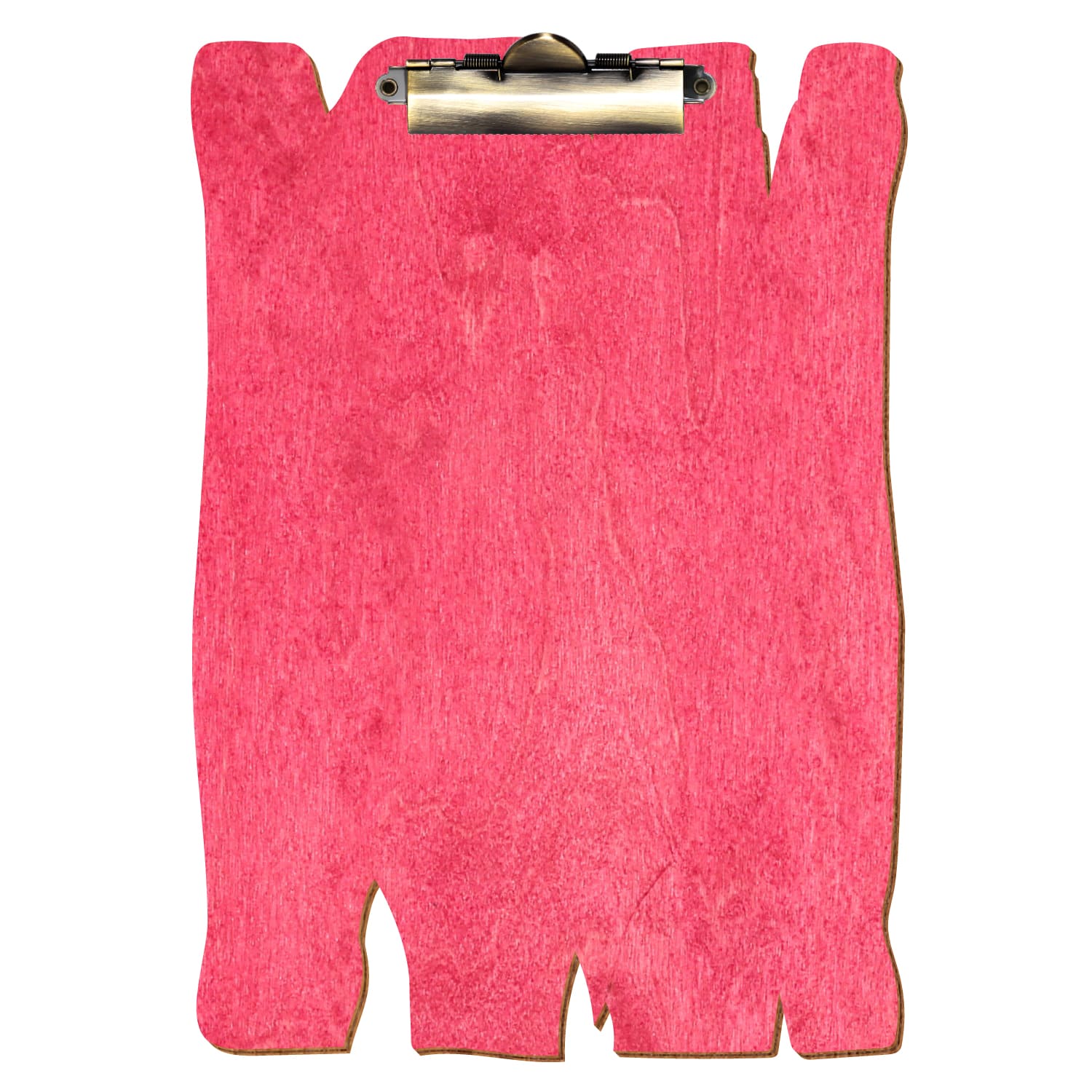 Klemmbrett Holzbrettform Dunkelpink A4 hochkant Zahnklemme antik