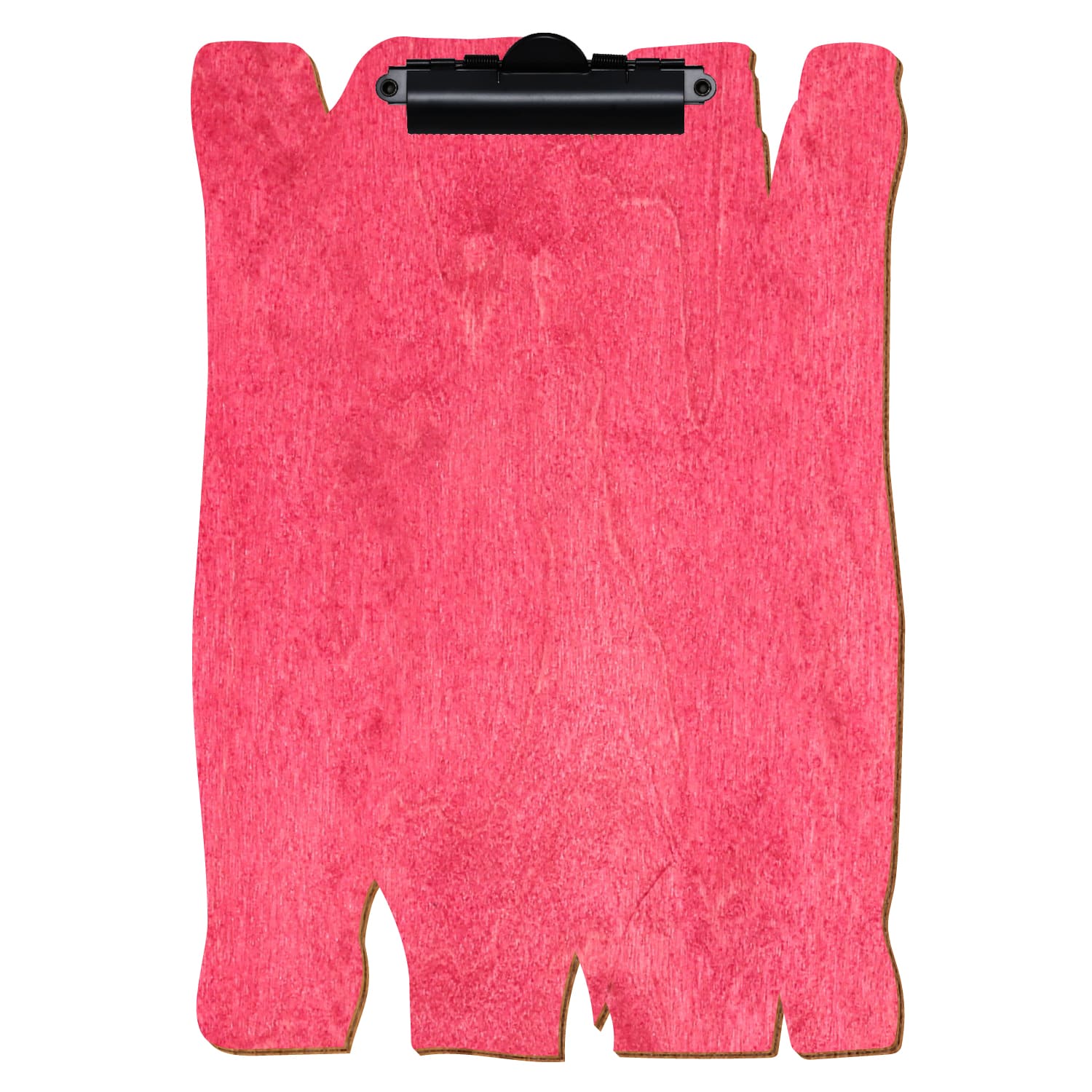 Klemmbrett Holzbrettform Dunkelpink A4 hochkant Zahnklemme schwarz
