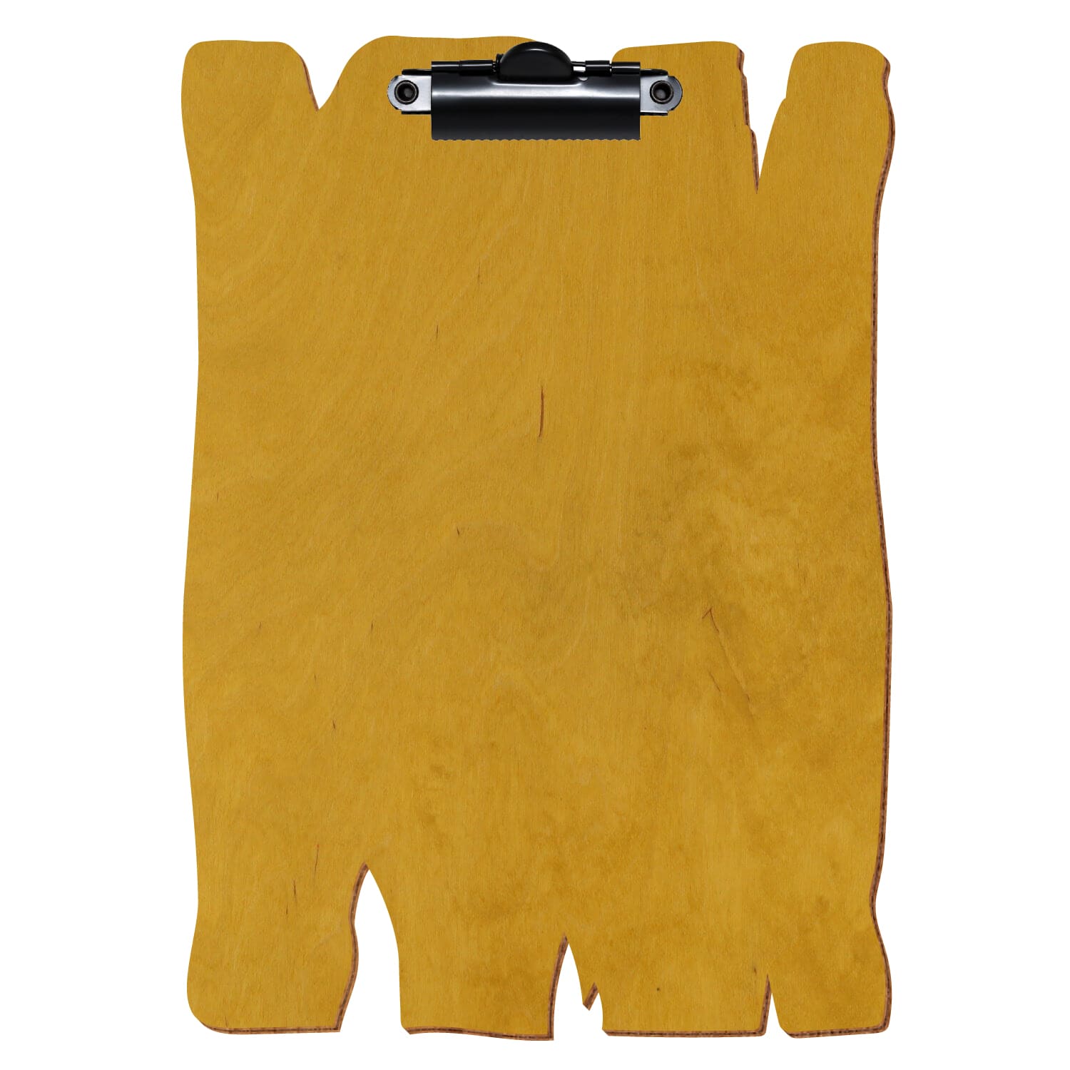Klemmbrett Holzbrettform Eiche hell A5 hochkant Zahnklemme schwarz