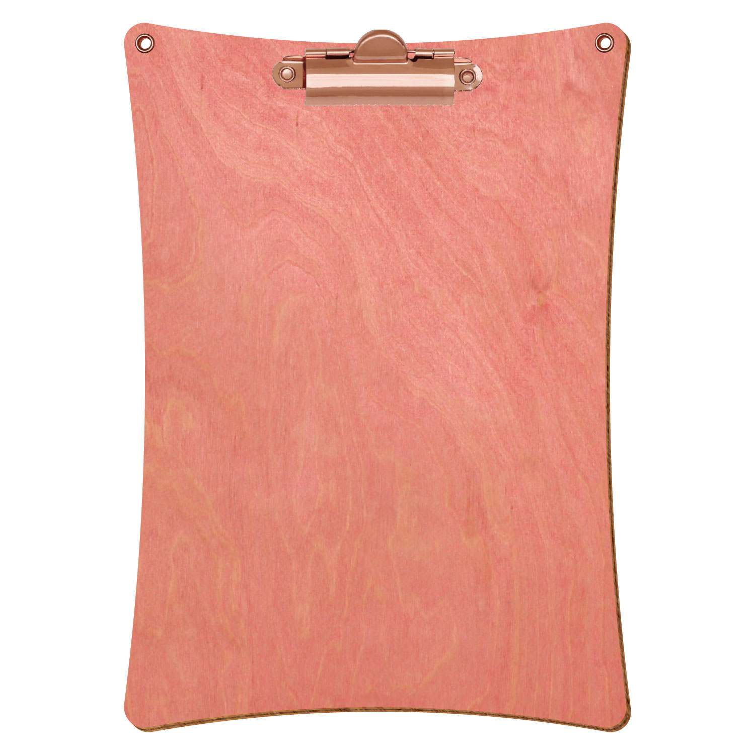 Klemmbrett konkav mit 2 Ösen Rosa A5 hochkant Zahnklemme roségold