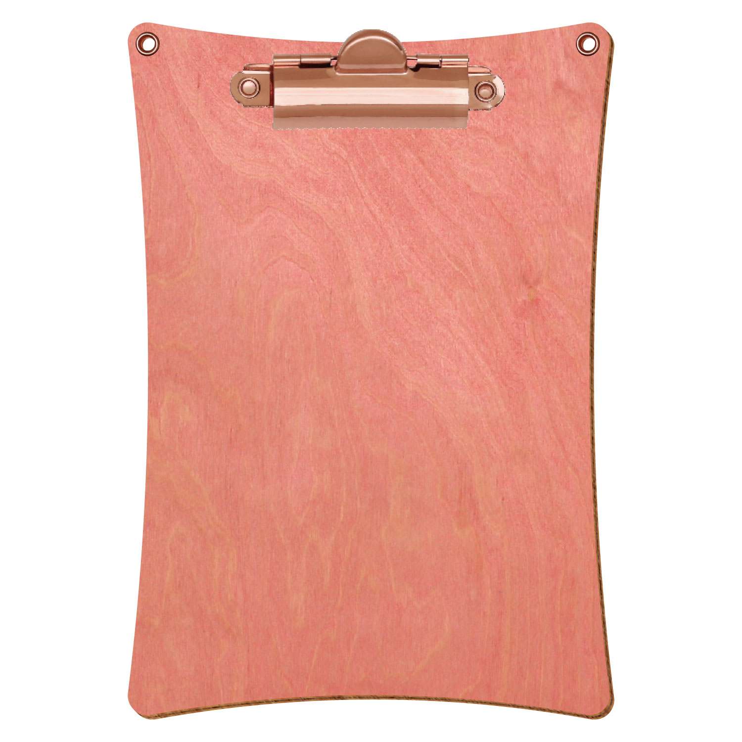 Klemmbrett konkav mit 2 Ösen Rosa A6 hochkant Zahnklemme roségold