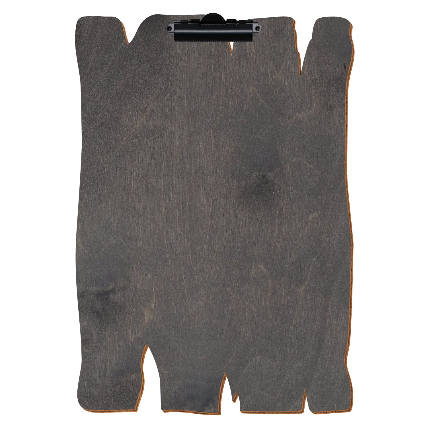 Klemmbrett Holzbrettform Grau A3 hochkant Zahnklemme schwarz