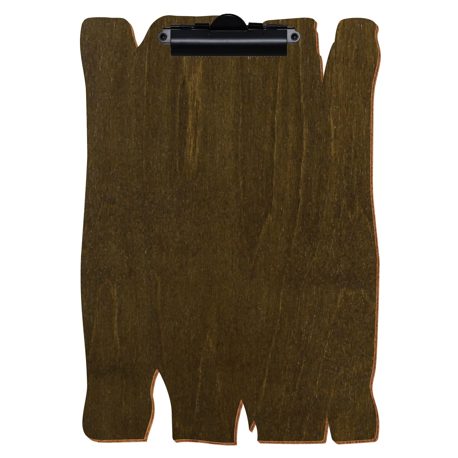 Klemmbrett Holzbrettform Haselnuss A4 hochkant Zahnklemme schwarz