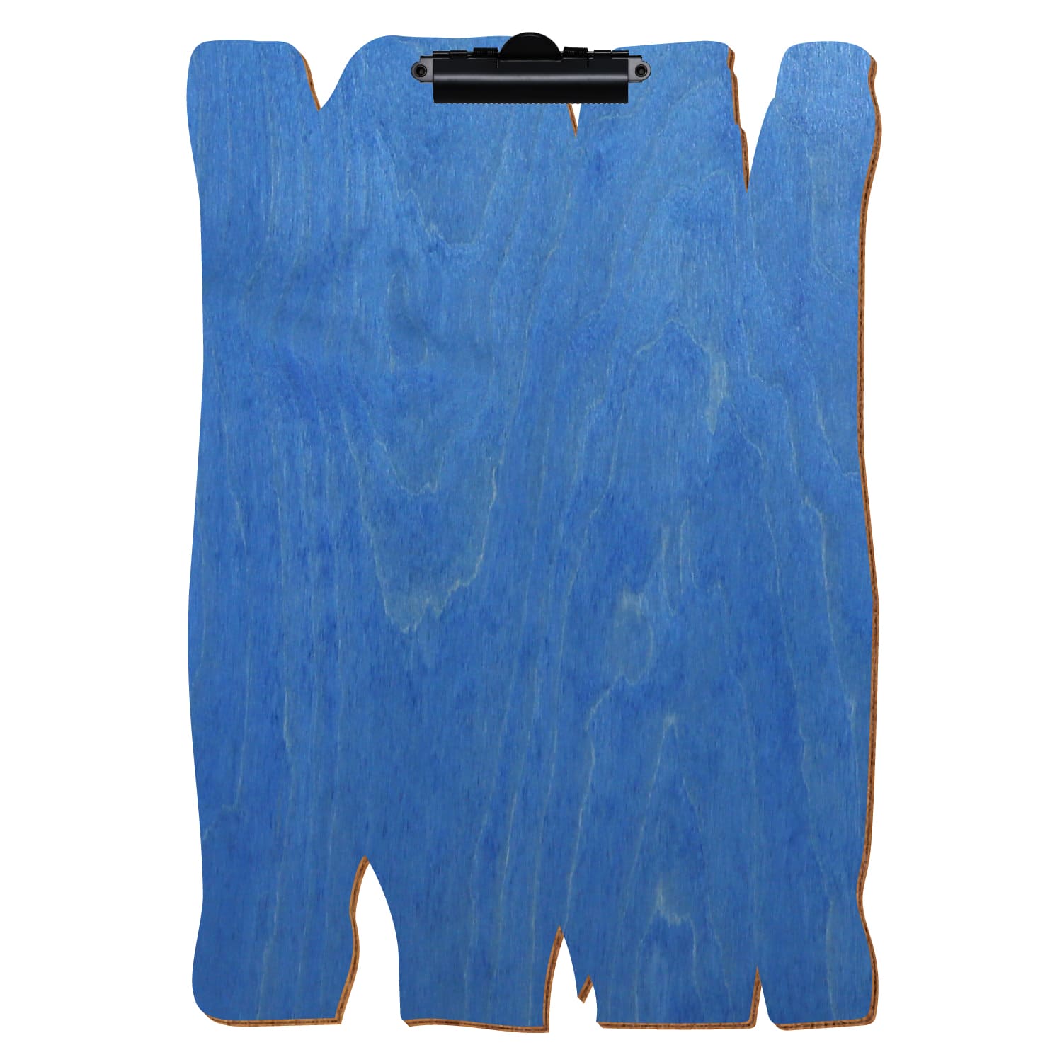 Klemmbrett Holzbrettform Kornblumenblau A3 hochkant Zahnklemme schwarz