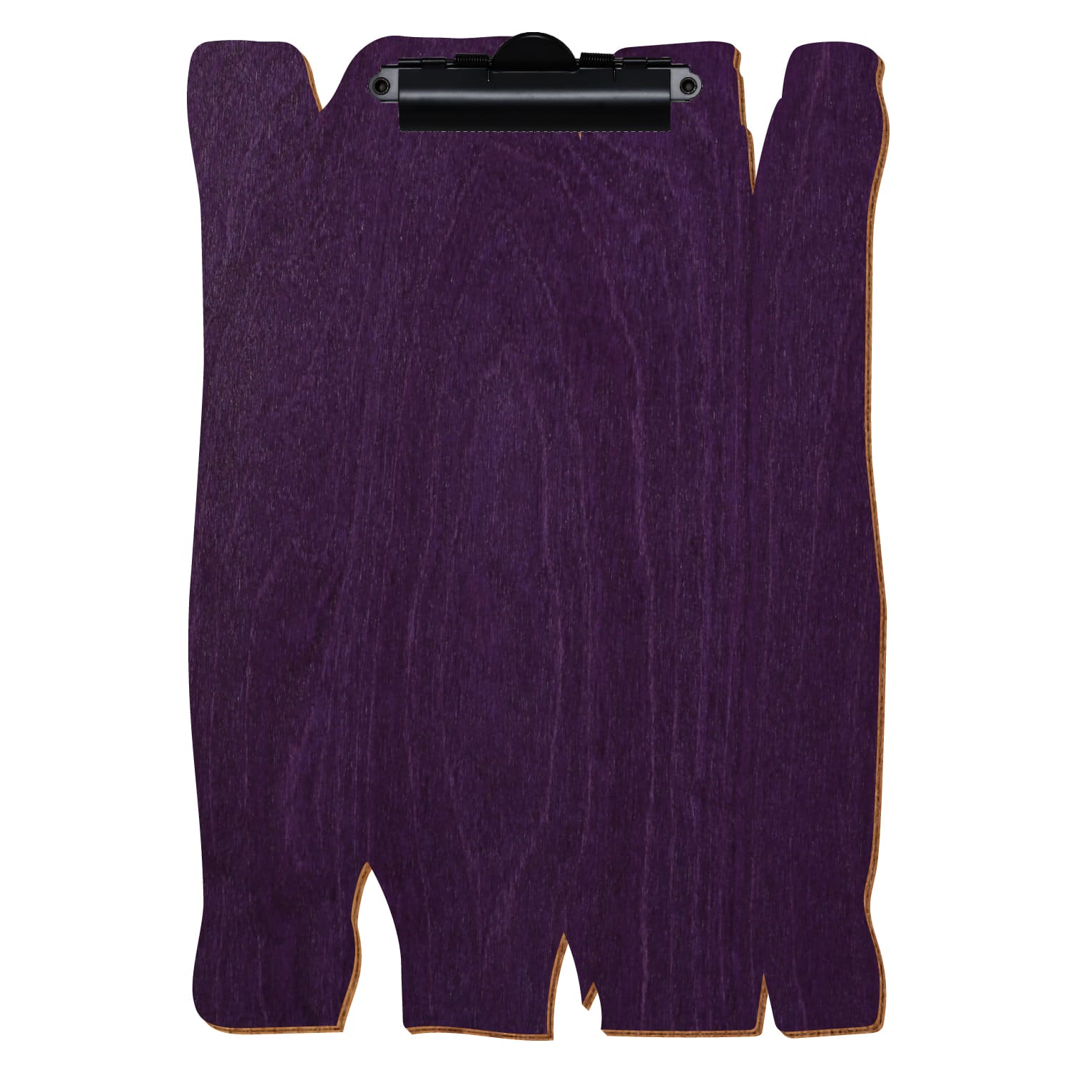 Klemmbrett Holzbrettform Lila A4 hochkant Zahnklemme schwarz