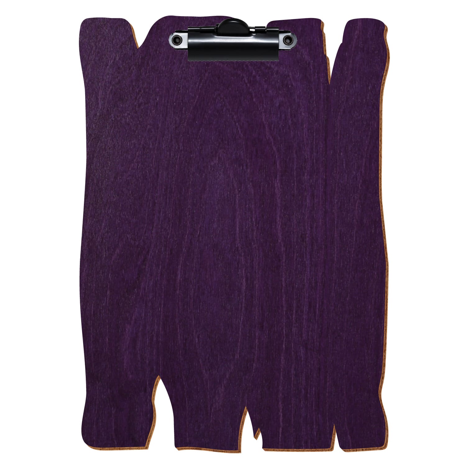Klemmbrett Holzbrettform Lila A5 hochkant Zahnklemme schwarz