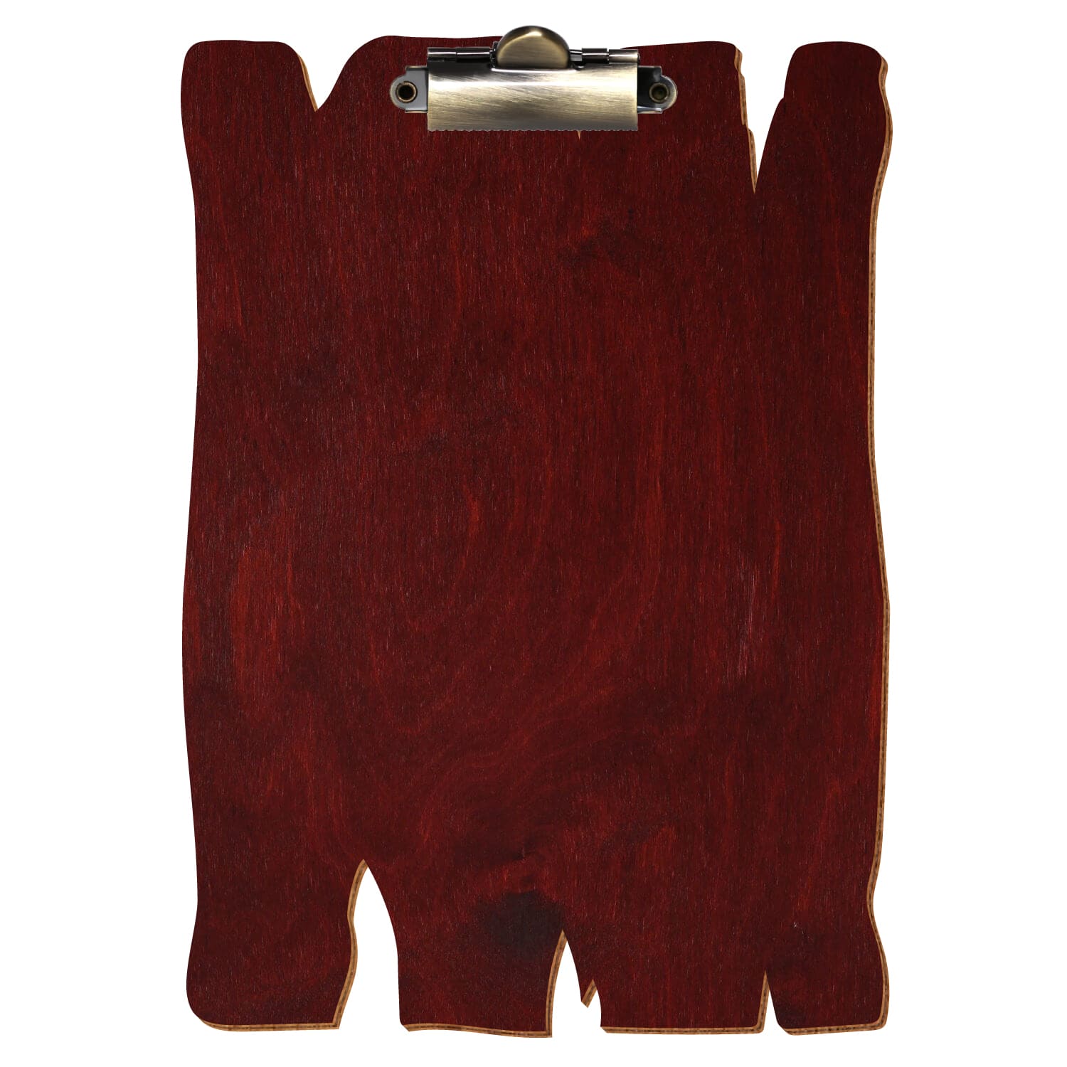 Klemmbrett Holzbrettform Mahagoni A5 hochkant Zahnklemme antik