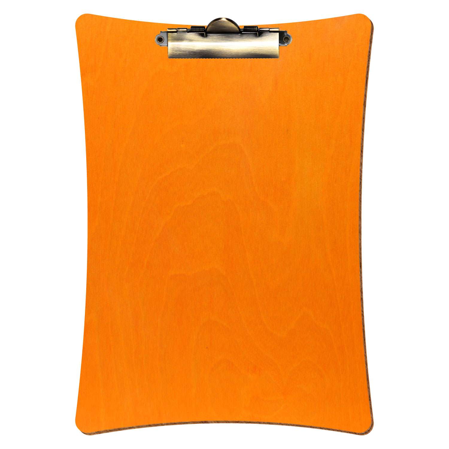 Klemmbrett konkav Orange A4 hochkant Zahnklemme antik