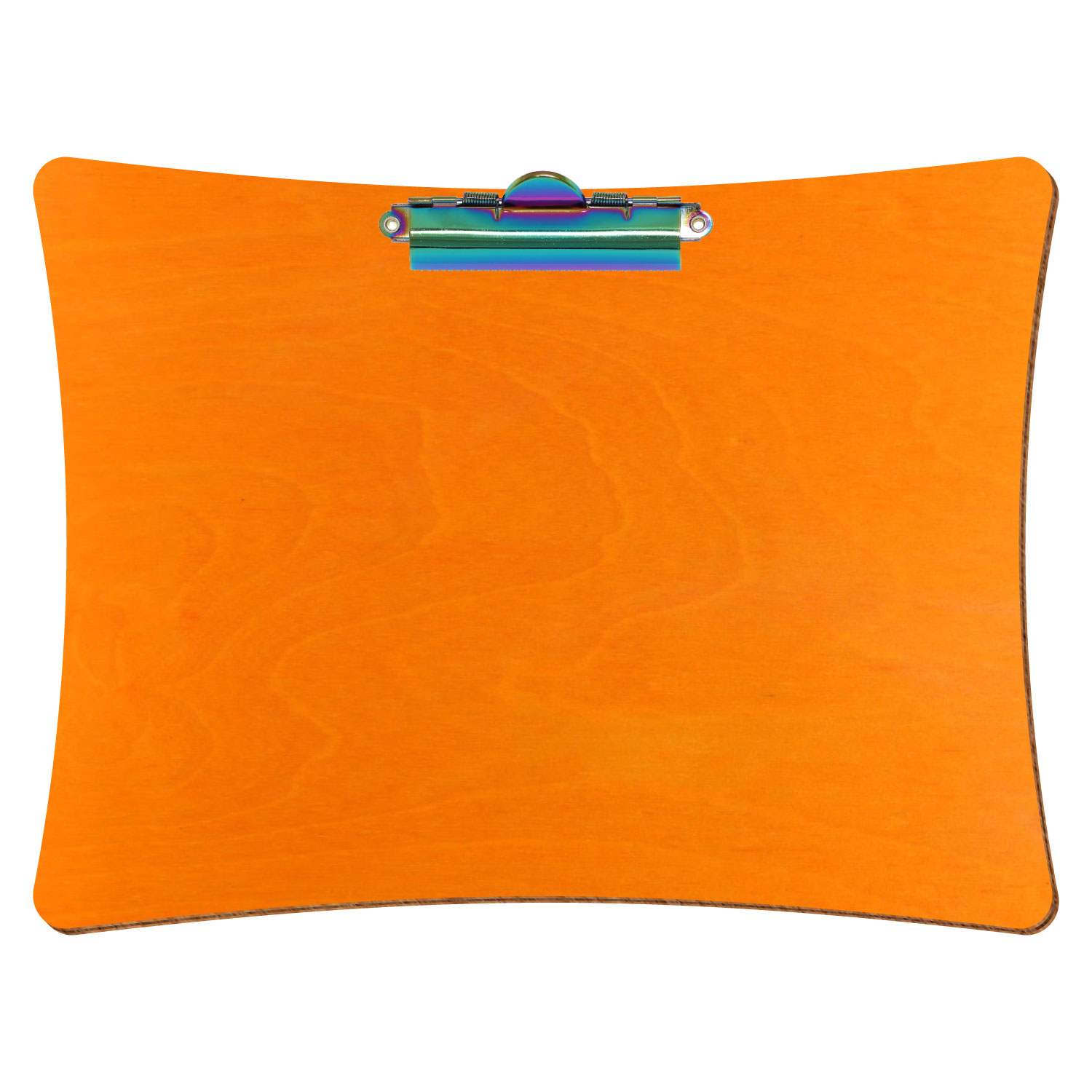 Klemmbrett konkav Orange A4 querkant Zahnklemme Regenbogen