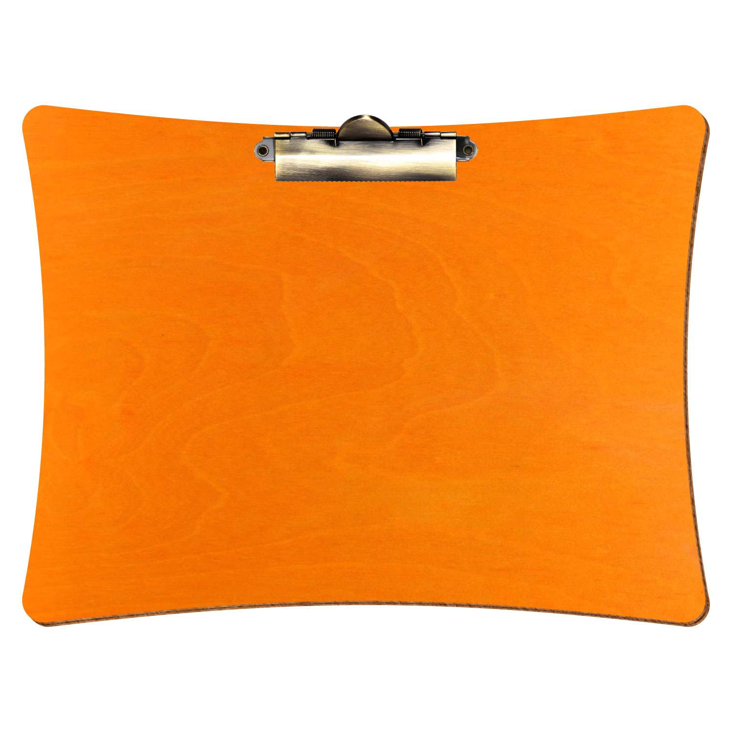 Klemmbrett konkav Orange A4 querkant Zahnklemme antik