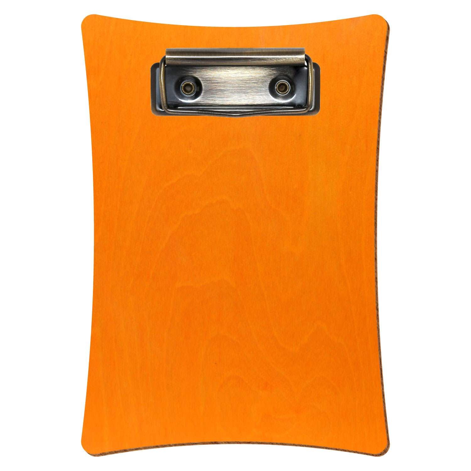 Klemmbrett konkav Orange A6 hochkant Bügelklemme antik