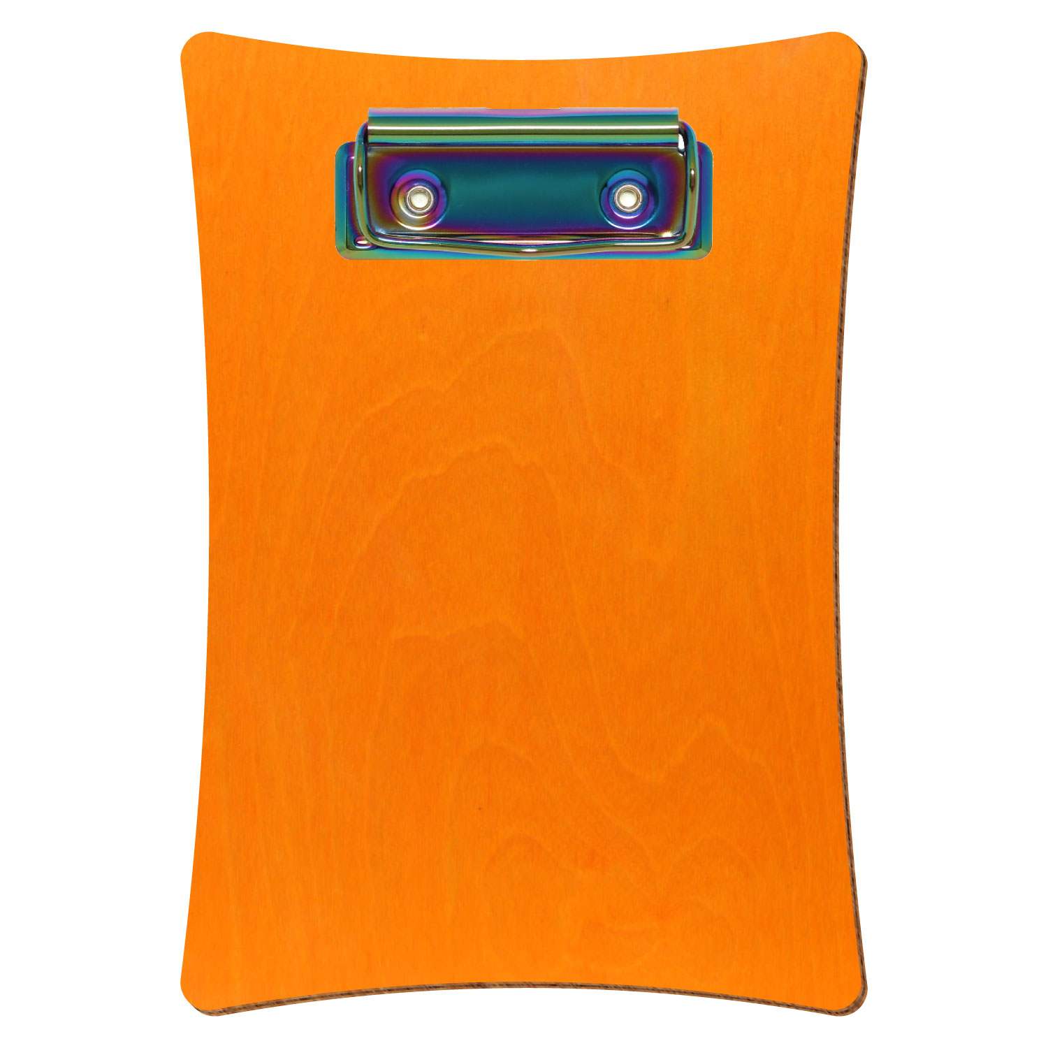 Klemmbrett konkav Orange A6 hochkant Bügelklemme Regenbogen