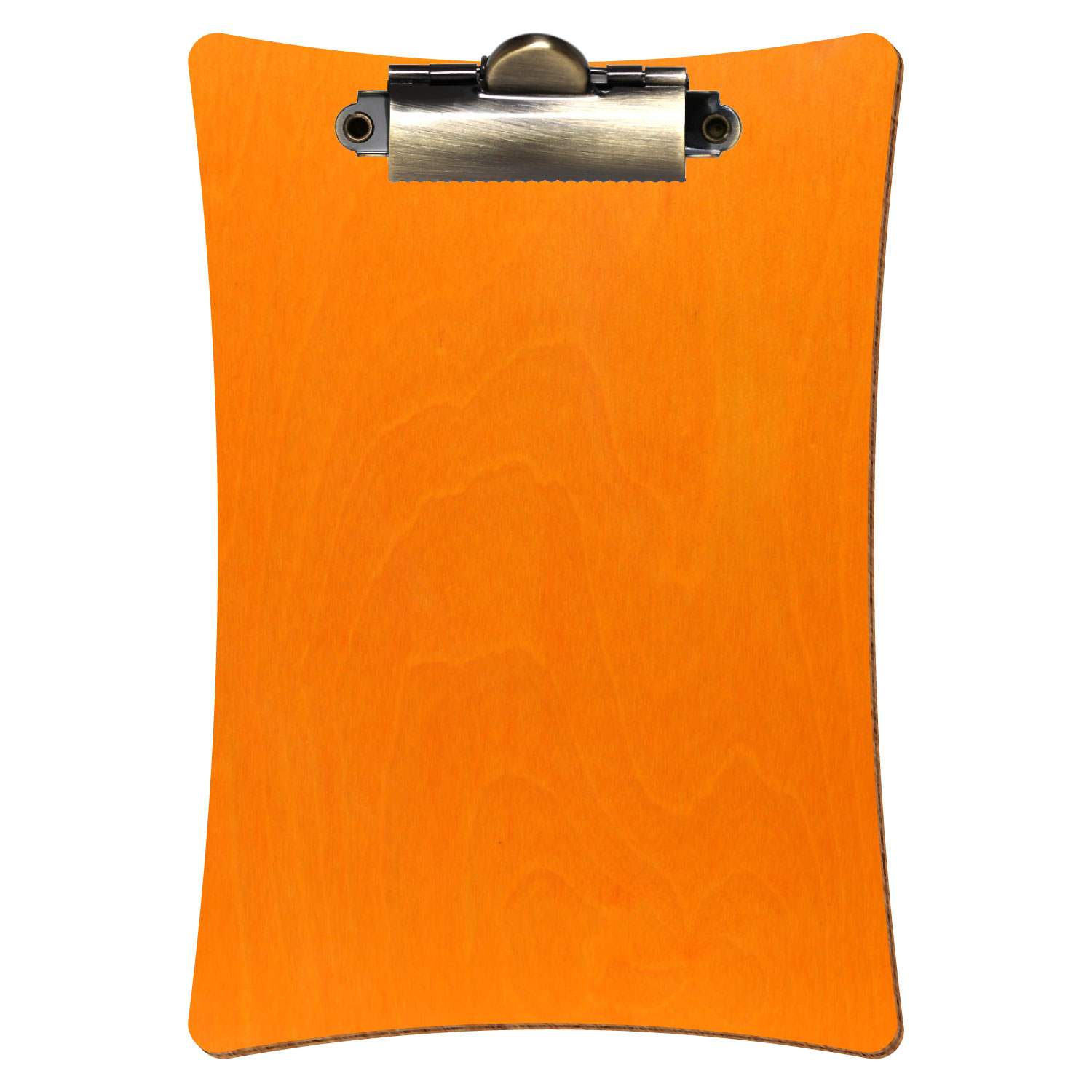 Klemmbrett konkav Orange A6 hochkant Zahnklemme antik