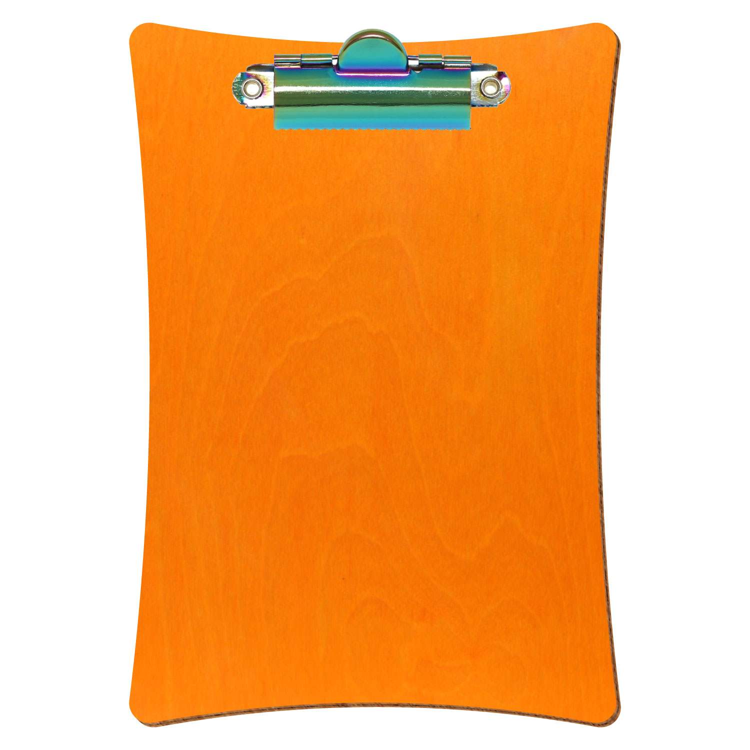Klemmbrett konkav Orange A6 hochkant Zahnklemme Regenbogen
