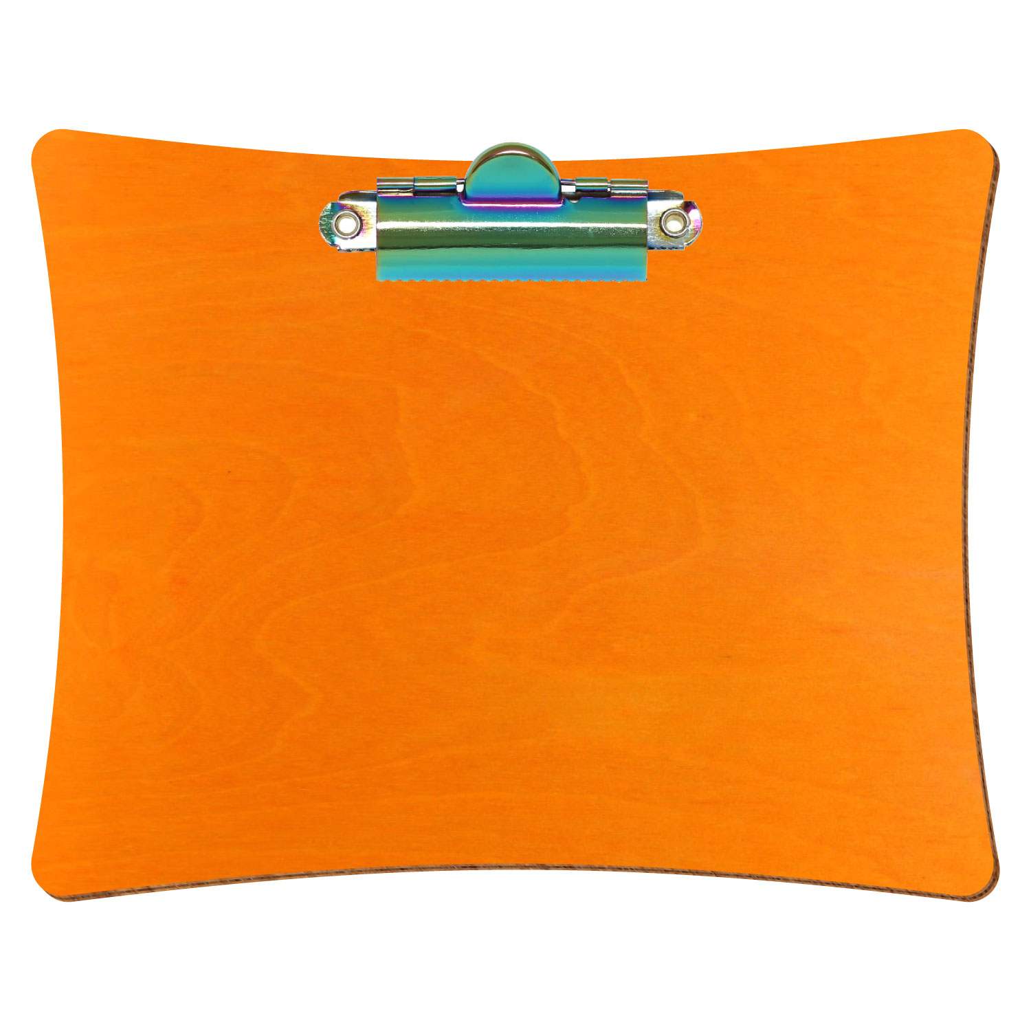 Klemmbrett konkav Orange A6 querkant Zahnklemme Regenbogen