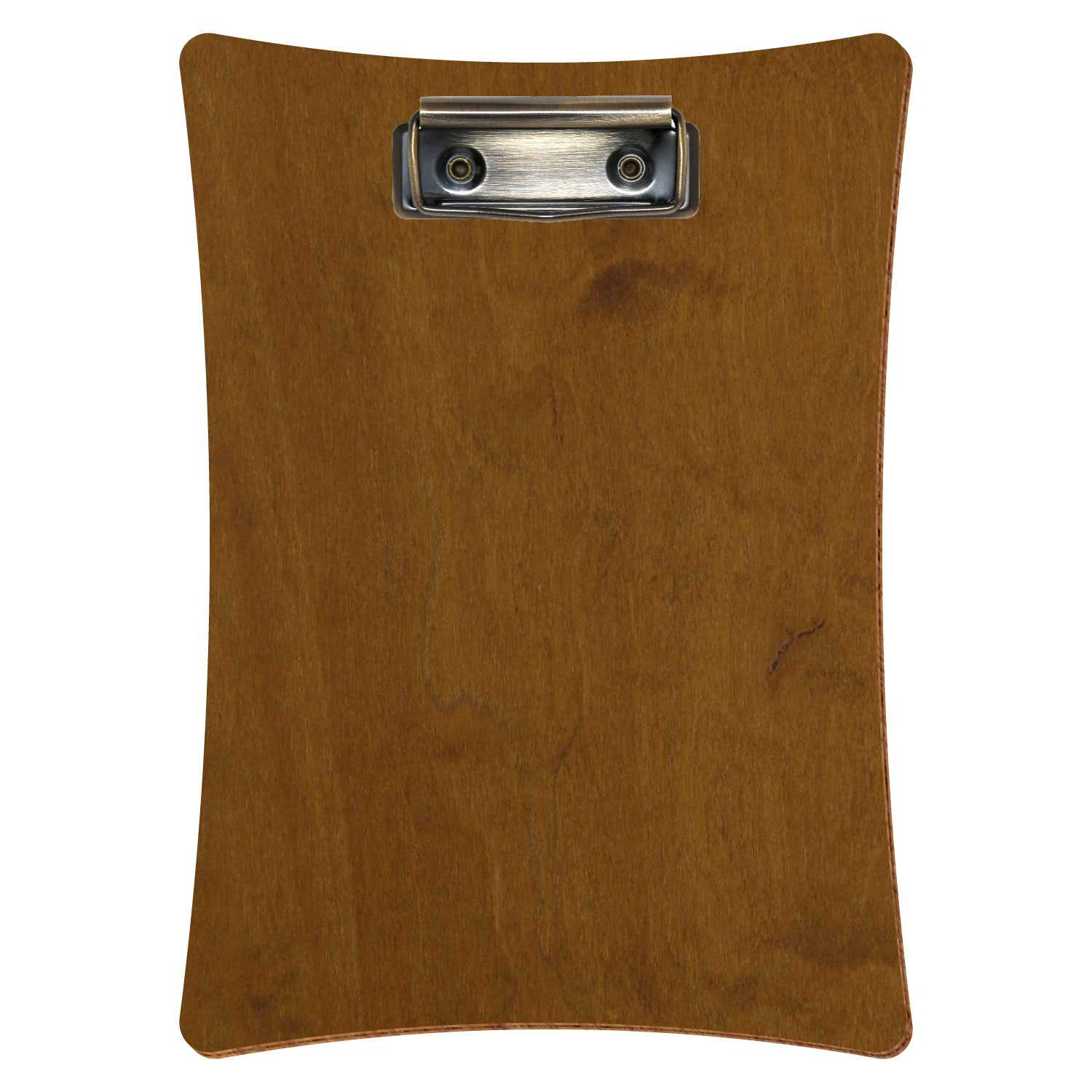 Klemmbrett konkav Teak A5 hochkant Bügelklemme antik