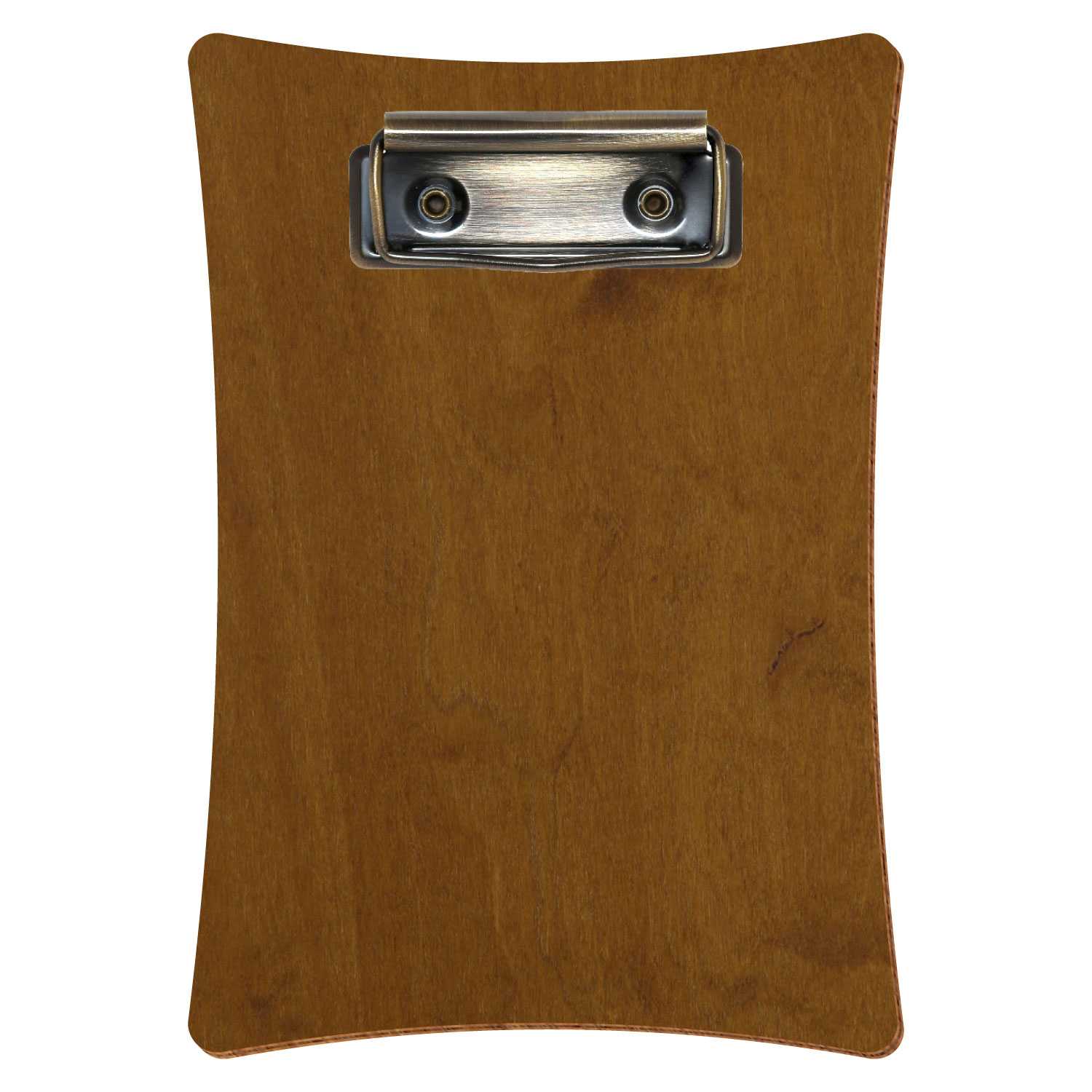 Klemmbrett konkav Teak A6 hochkant Bügelklemme antik