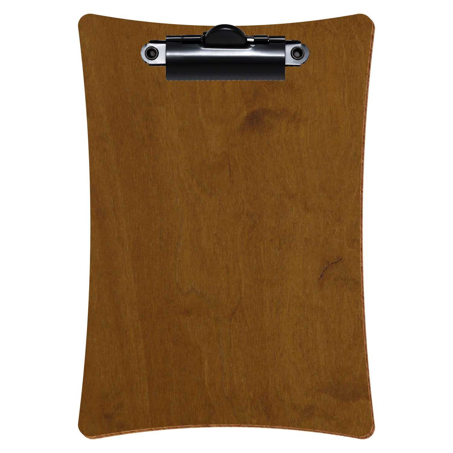 Klemmbrett konkav Teak A6 hochkant Zahnklemme schwarz