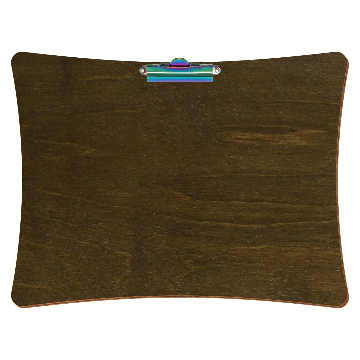 Klemmbrett konkav Haselnuss A3 querkant Zahnklemme Regenbogen