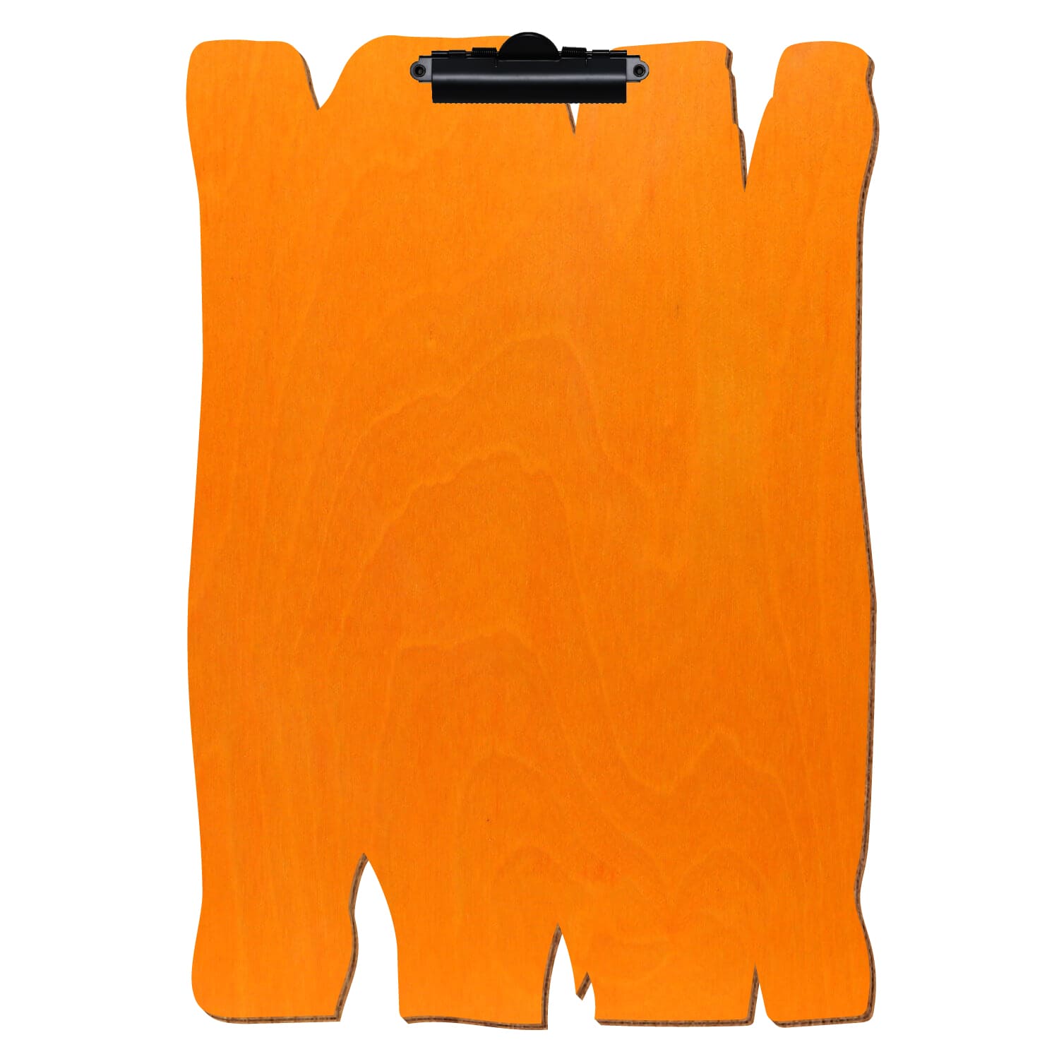 Klemmbrett Holzbrettform Orange A3 hochkant Zahnklemme schwarz