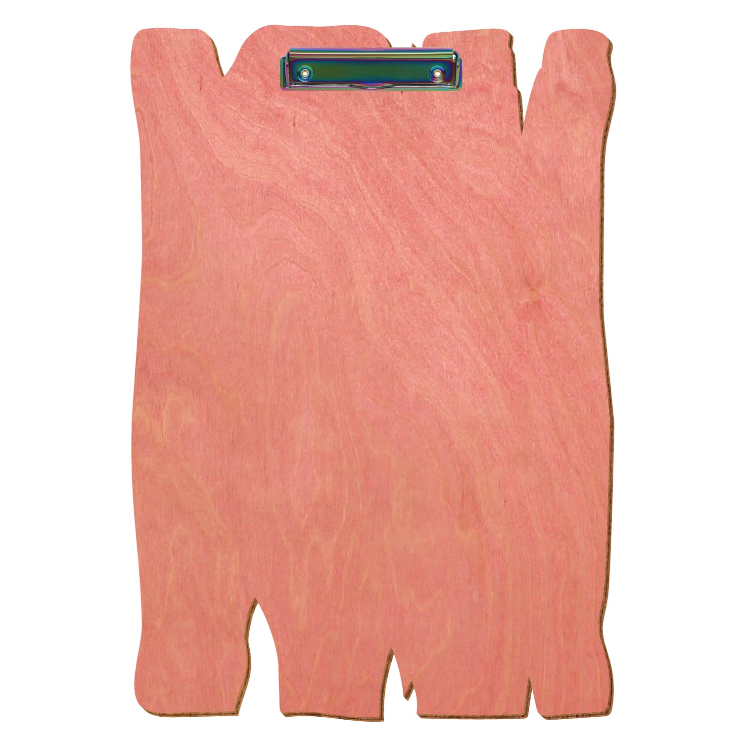 Klemmbrett Holzbrettform Rosa A3 hochkant Bügelklemme Regenbogen