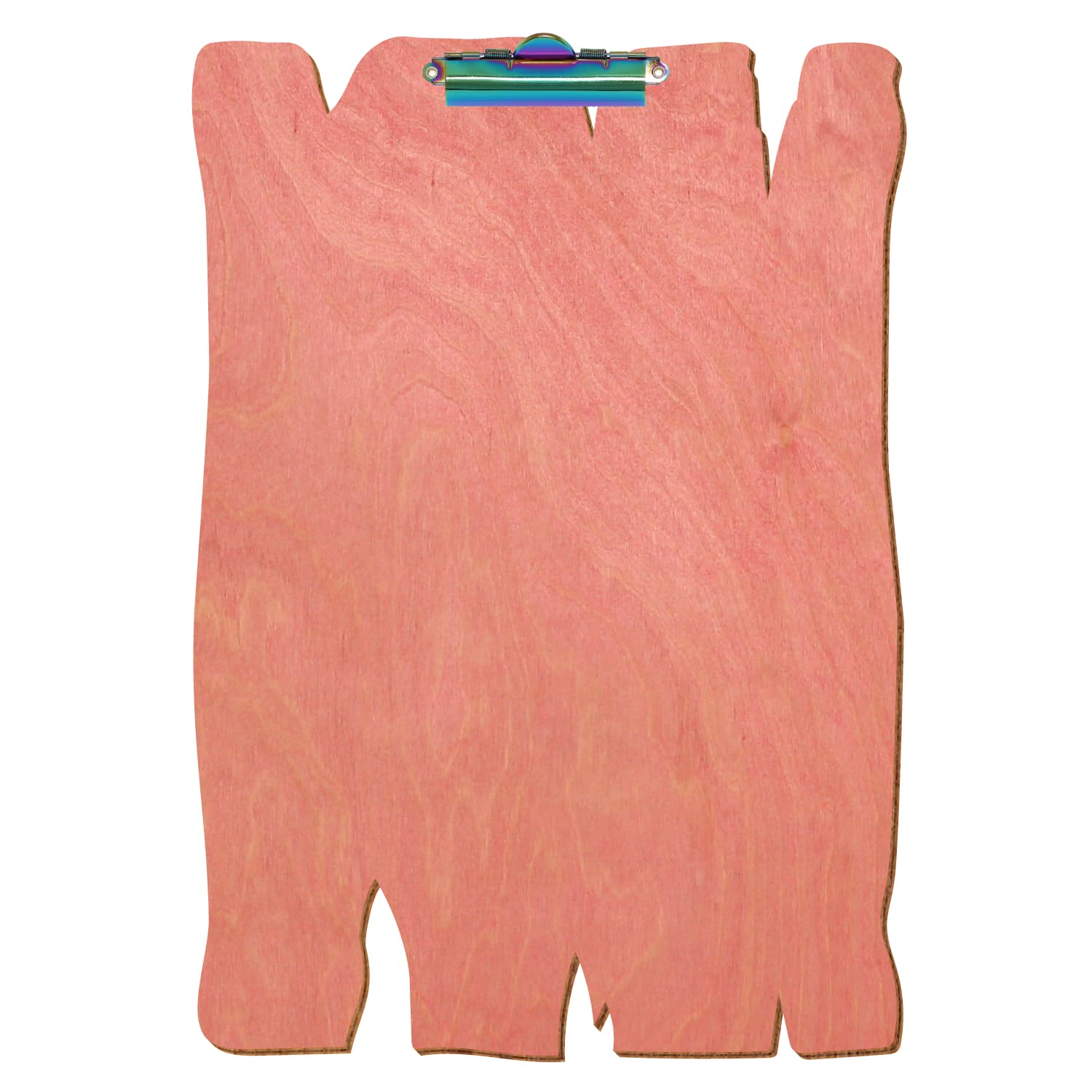 Klemmbrett Holzbrettform Rosa A3 hochkant Zahnklemme Regenbogen