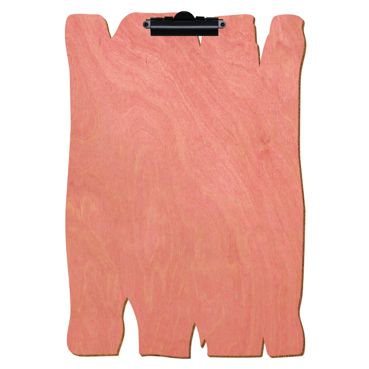 Klemmbrett Holzbrettform Rosa A3 hochkant Zahnklemme schwarz