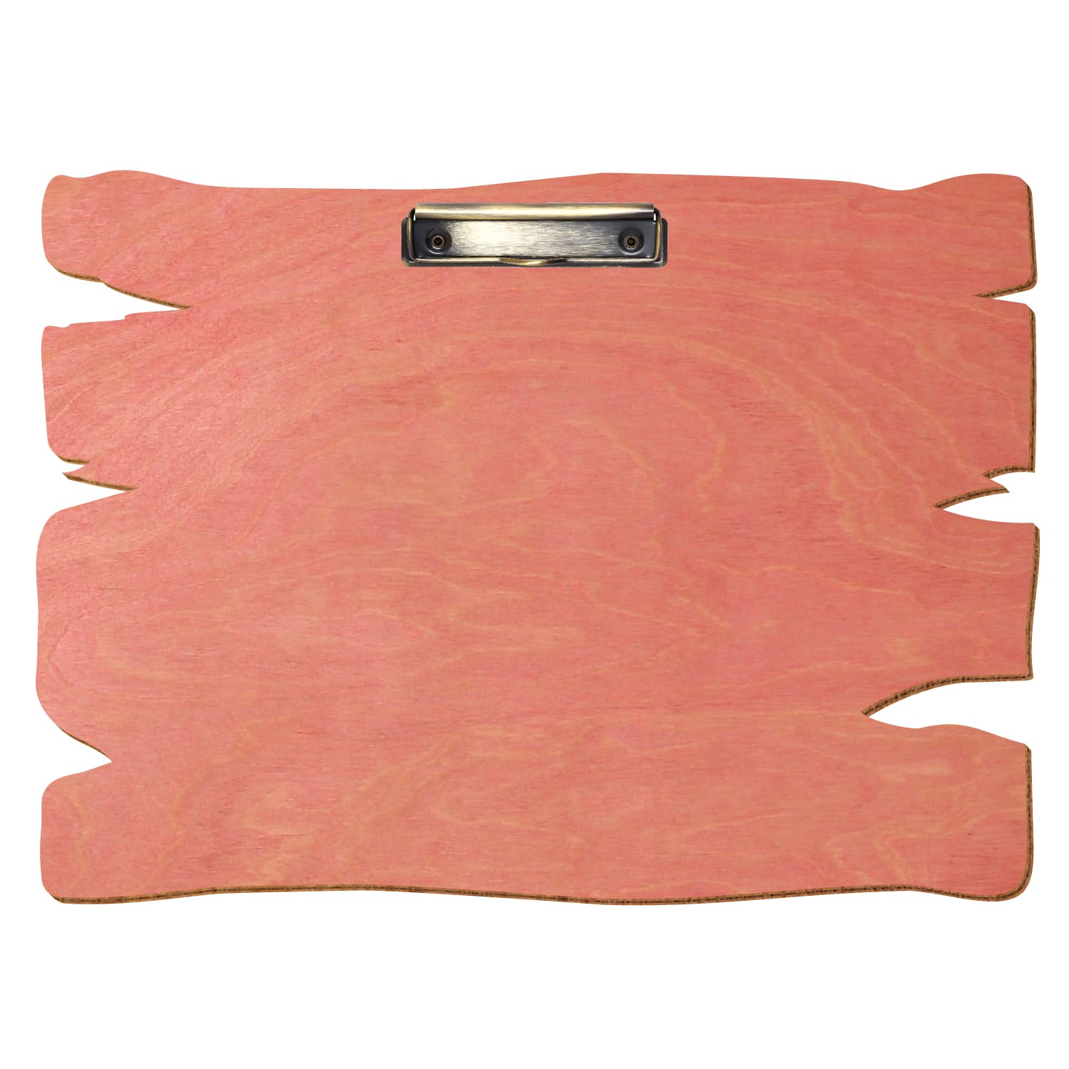 Klemmbrett Holzbrettform Rosa A3 querkant Bügelklemme antik