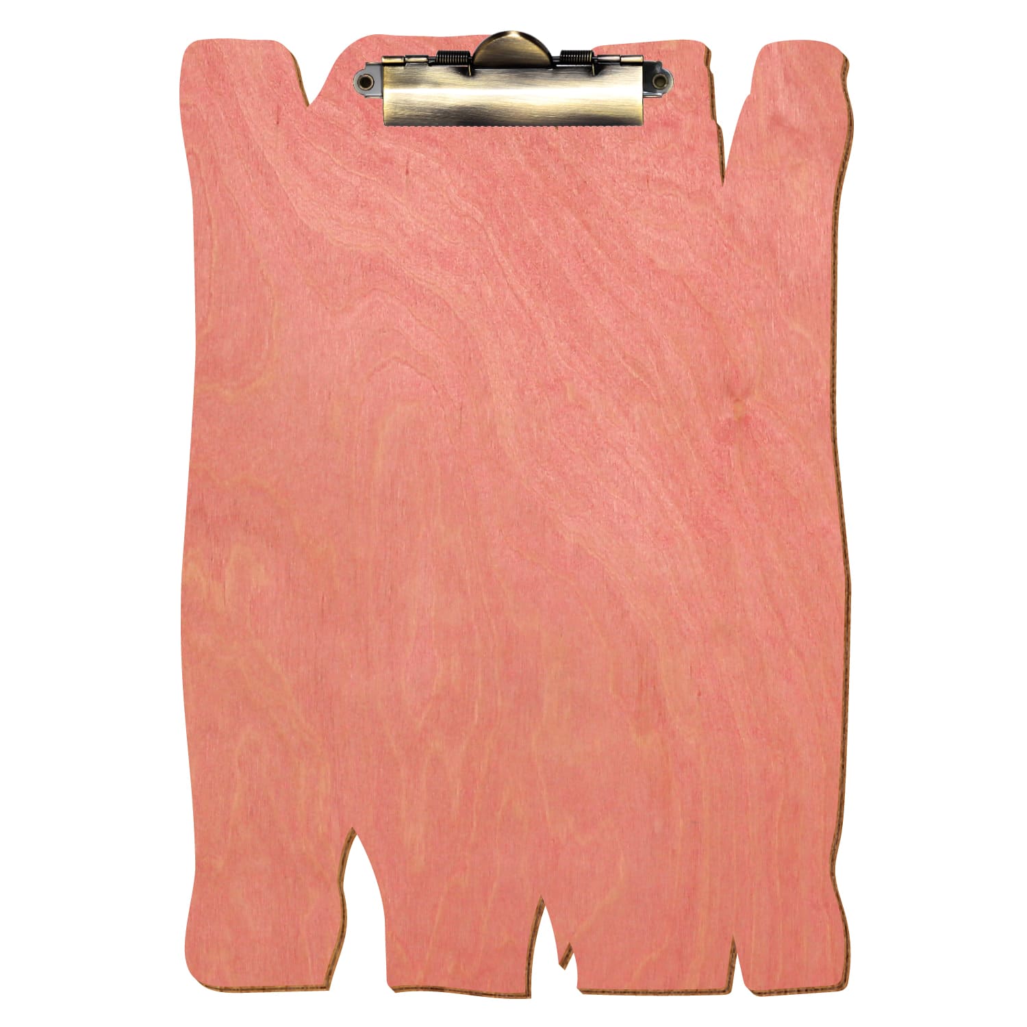 Klemmbrett Holzbrettform Rosa A4 hochkant Zahnklemme antik