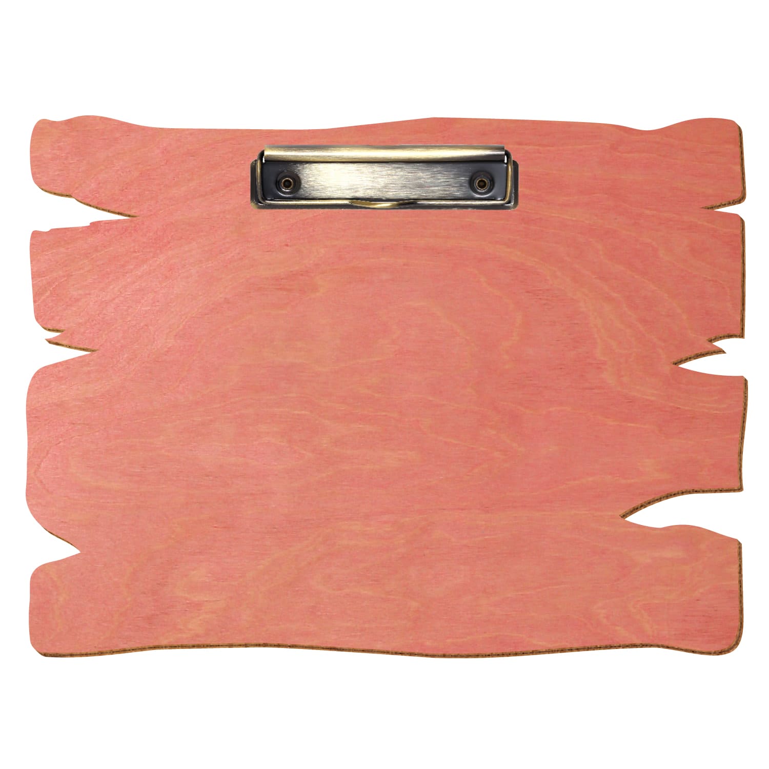 Klemmbrett Holzbrettform Rosa A4 querkant Bügelklemme antik